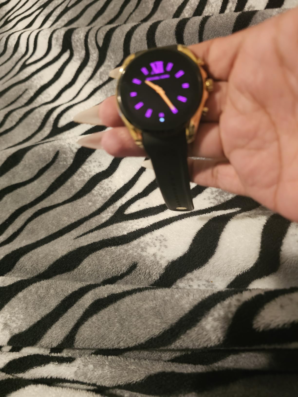 Michael Kors Gen 6 44mm Touchscreen Smart Watch with Alexa Built-in, Fitness Tracker, Sleep Tracker, GPS (Model: MKT5133V) customer photo 2