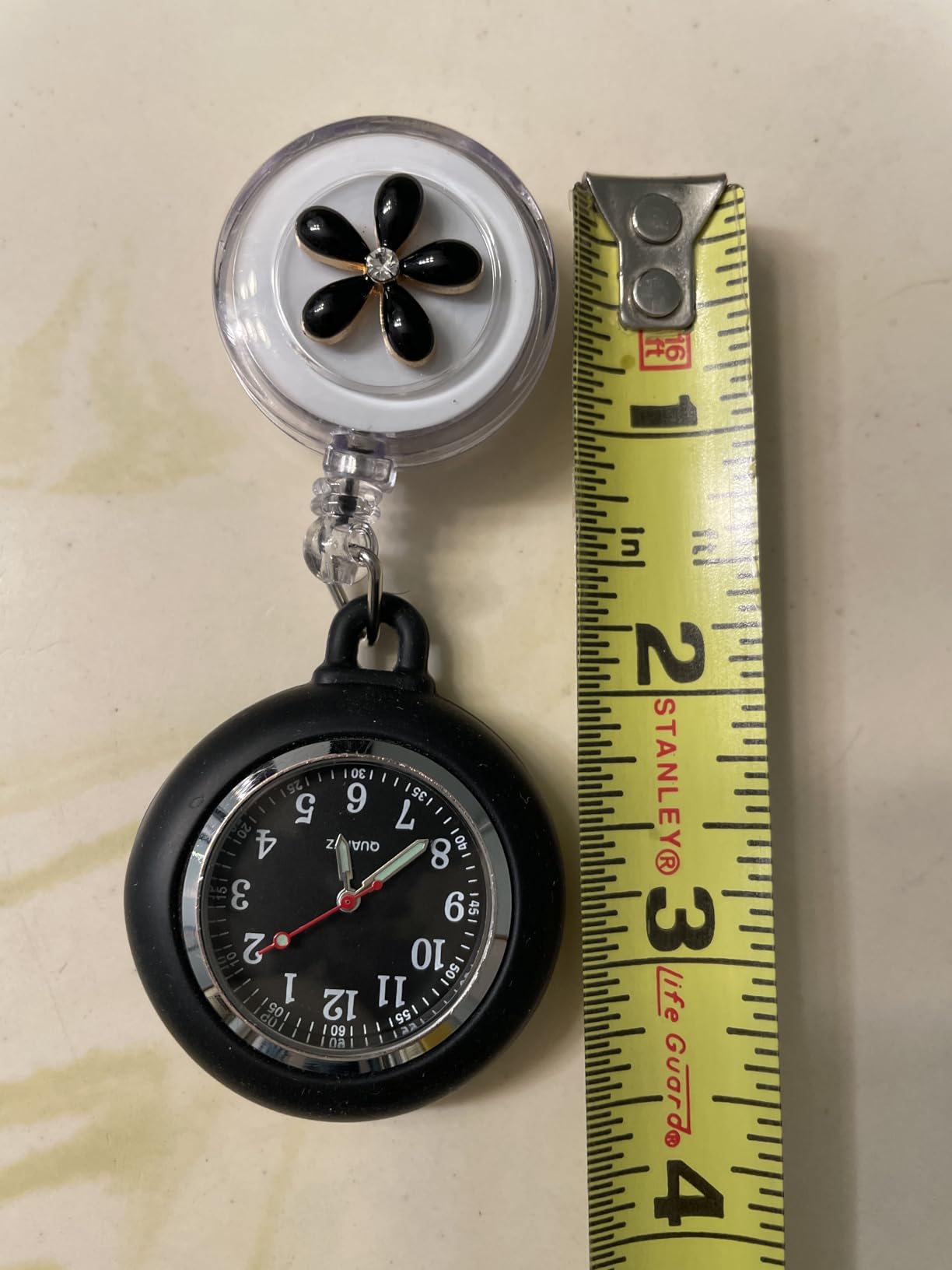 Nurse Glow Pointer Watch with Clip and Lapel Option, Fob Watch with Second Hand customer photo 1