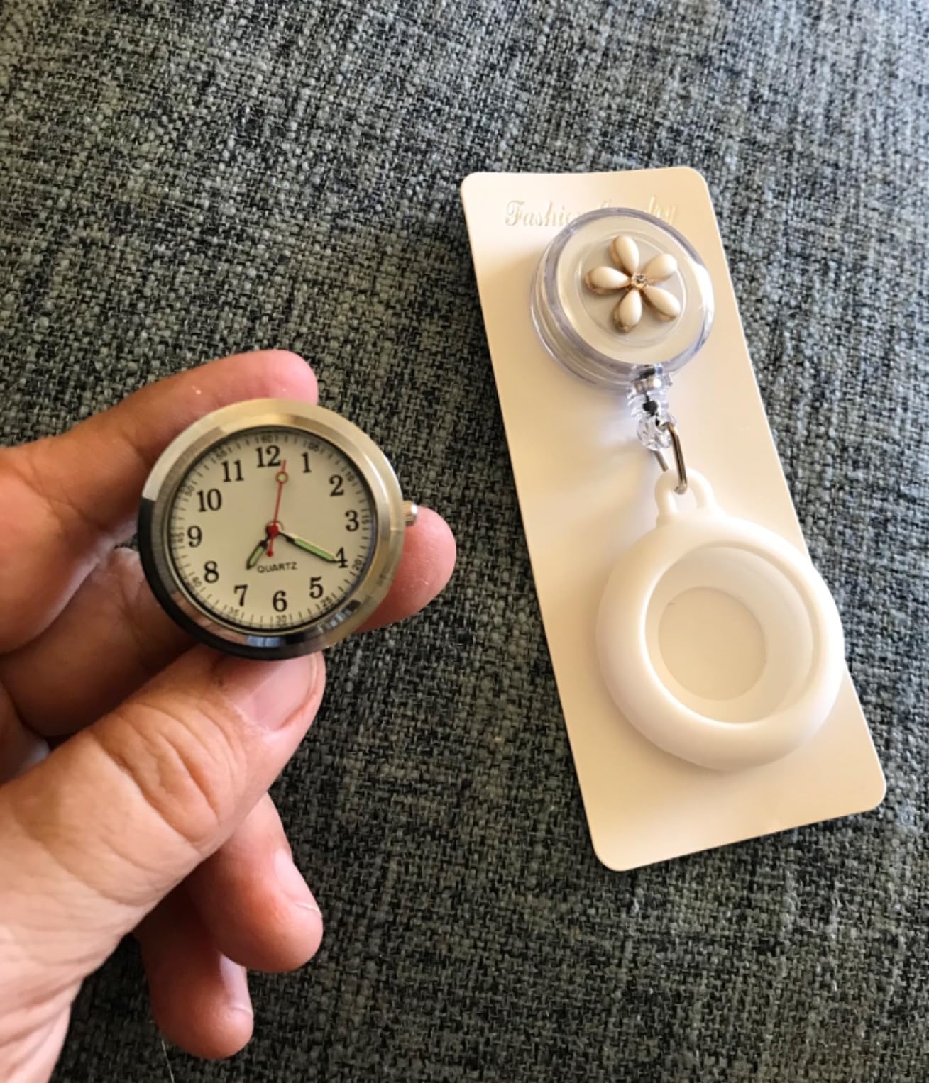 Nurse Glow Pointer Watch with Clip and Lapel Option, Fob Watch with Second Hand customer photo 2