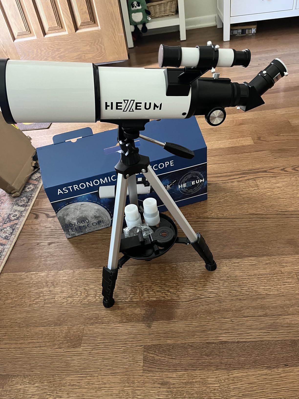 Koolpte Telescope 80mm Aperture 600mm - Astronomical Portable Refracting Telescope Fully Multi-Coated High Transmission Coatings AZ Mount with Tripod Phone Adapter, Wireless Control, Carrying Bag. customer photo 2
