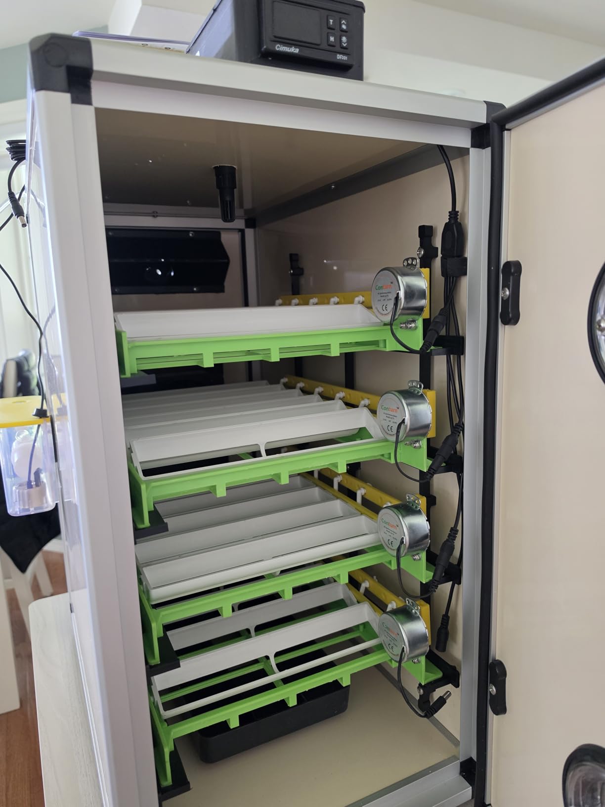 Incubators for Hatching Eggs - 60 Egg Incubator Setter & Hatcher with Automatic Turner & Digital Humidity Control Cabinet, Compact Chicken Incubator & Quail Egg Incubator by Hatching Time (Cimuka) customer photo 1