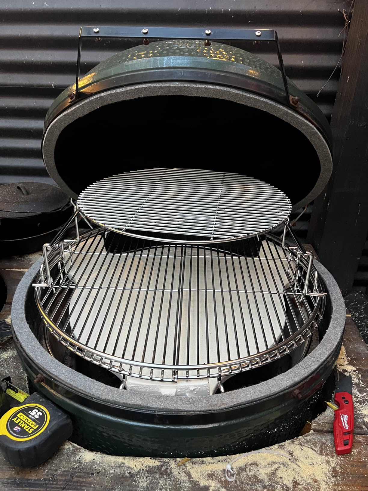 5 Piece Replacement Kit for Big Green Egg Large, Rack for Eggspander 5 Piece Kit Conveggtor Basket 304 Stainless Steel Grill Stack Rack with Removable Cooking System Expander Rack customer photo 2