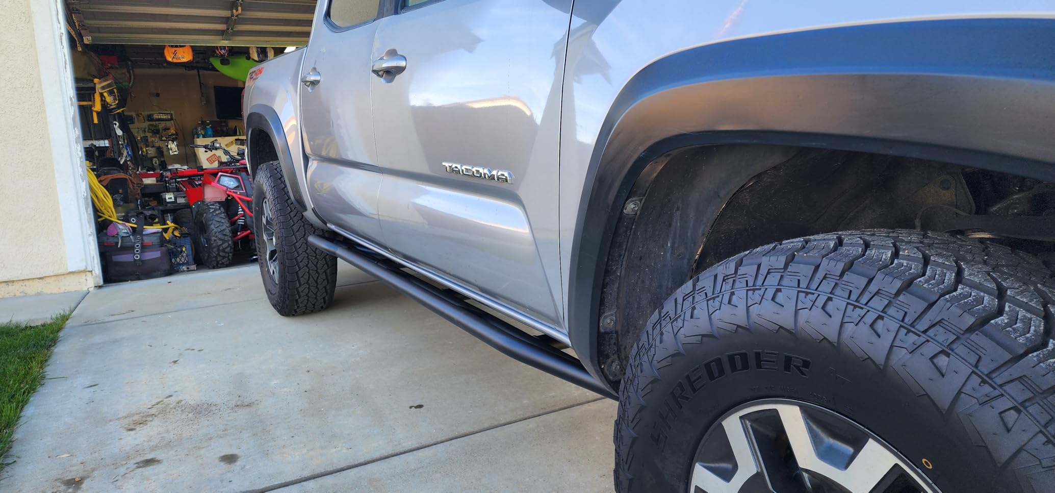 Body Armor TC-4125 4x4 Revo Rock Sliders - Compatible with 2005-2022 Toyota Tacoma Double Cab Short Bed, Black customer photo 2