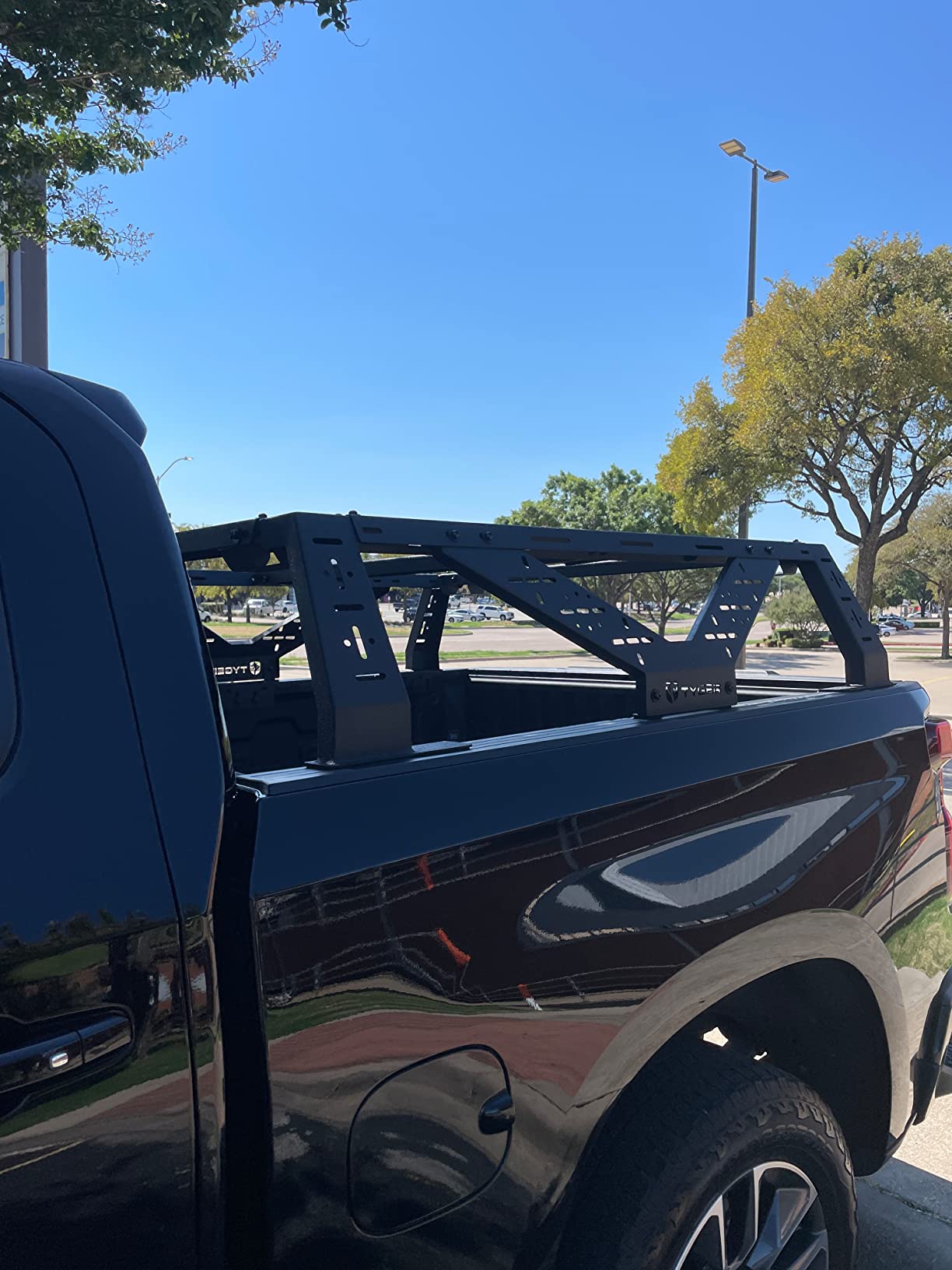 Tyger Auto Plate Style Overland Bed Rack for Full-Size Pickup Trucks | Compatible with Ram 1500 & HD, Ford F-Series, Silverado, Sierra, Titan & XD | TG-BK2U55637, Black customer photo 2