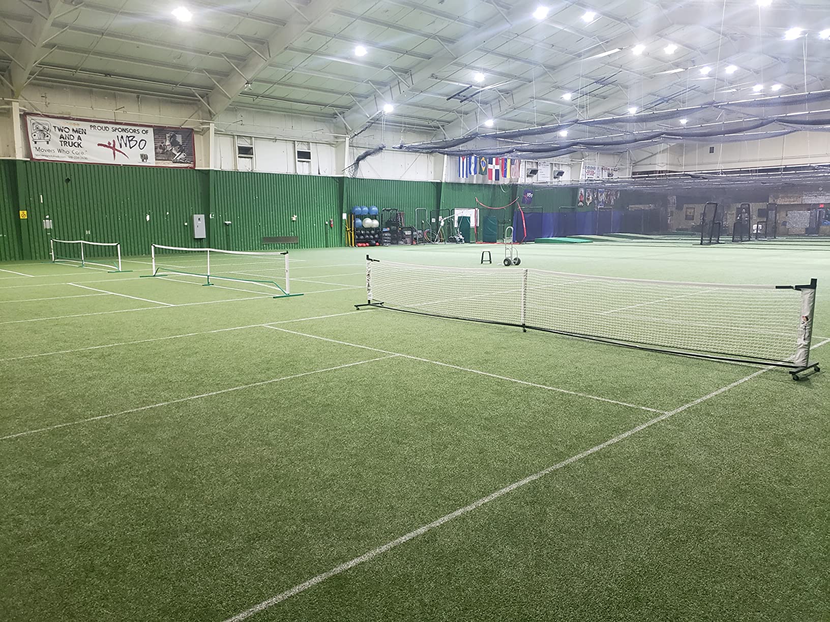 Deluxe Heavy Duty Pickleball Net with Wheels - Regulation Size Portable Net System with Lockable Wheels & Wheeled Carry Case | Tournament-Ready, Fast Setup | Backyard, Driveway, Gym & Court Use customer photo 2