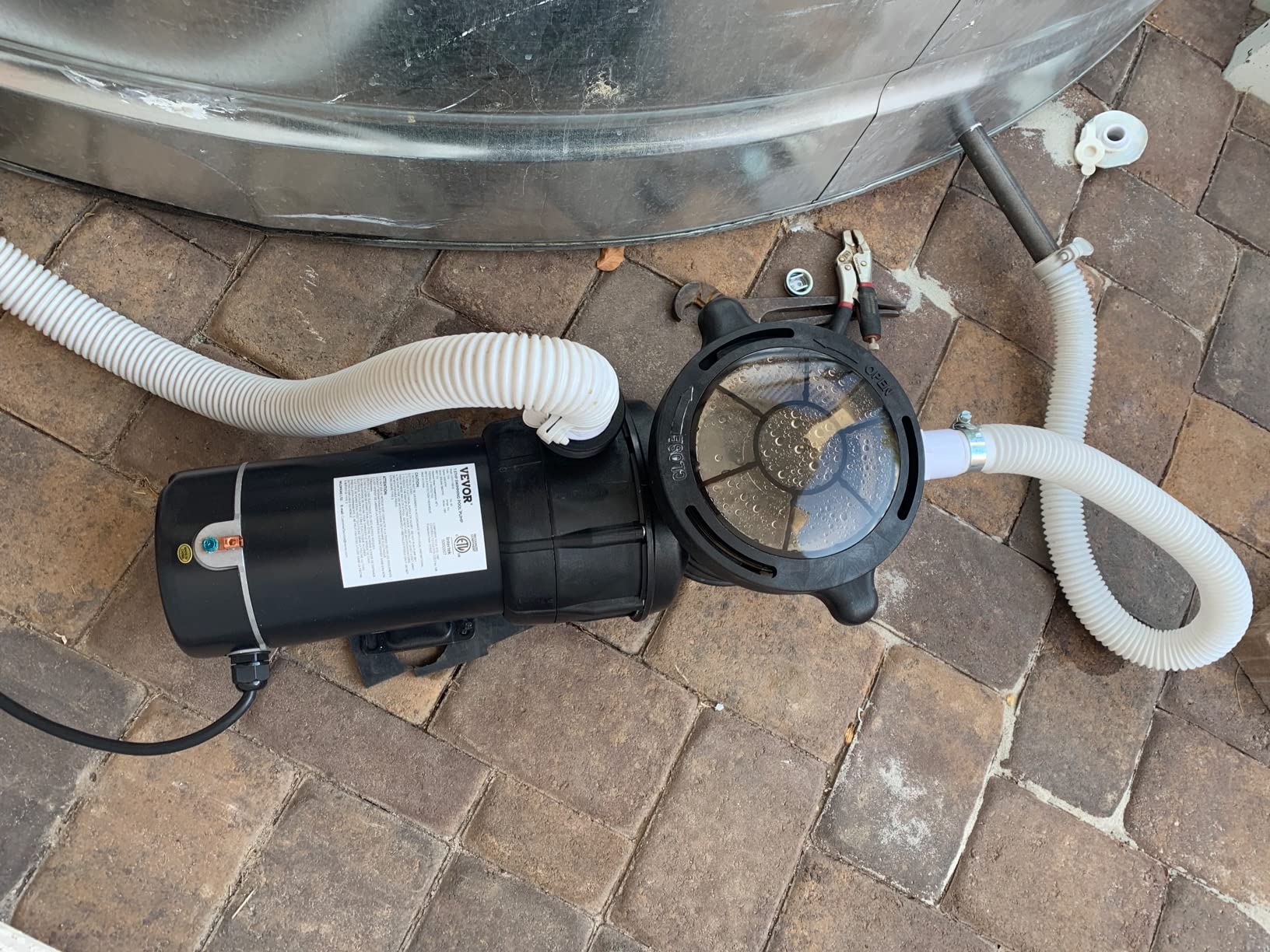 VEVOR Swimming Pool Pump, 1.5 HP 115 V, 1100 W Single Speed Pumps for Above Ground Pool w/Strainer Basket, 5280 GPH Max. Flow, Certification of ETL for Security customer photo 2