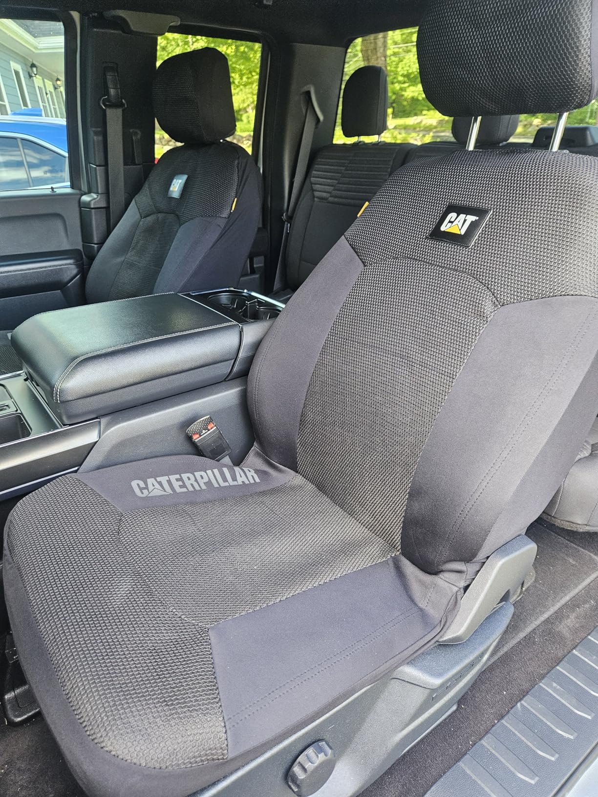 Cat MeshFlex Automotive Seat Covers for Cars Trucks and SUVs (Set of 2) - Beige Car Seat Covers for Front Seats, Truck Seat Protectors with Comfortable Mesh Back, Auto Interior Covers customer photo 2