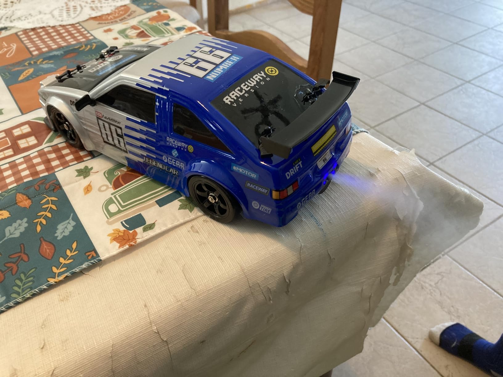 Remote Control Car RC Drift Car 1/16 Scale 4WD with LED Lights 2.4ghz 18km/H Rechargeable High Speed Drift Racing Sport Toy for Adults Boys Girls Kids Gift 2pcs Batteries and Extra Tires customer photo 2