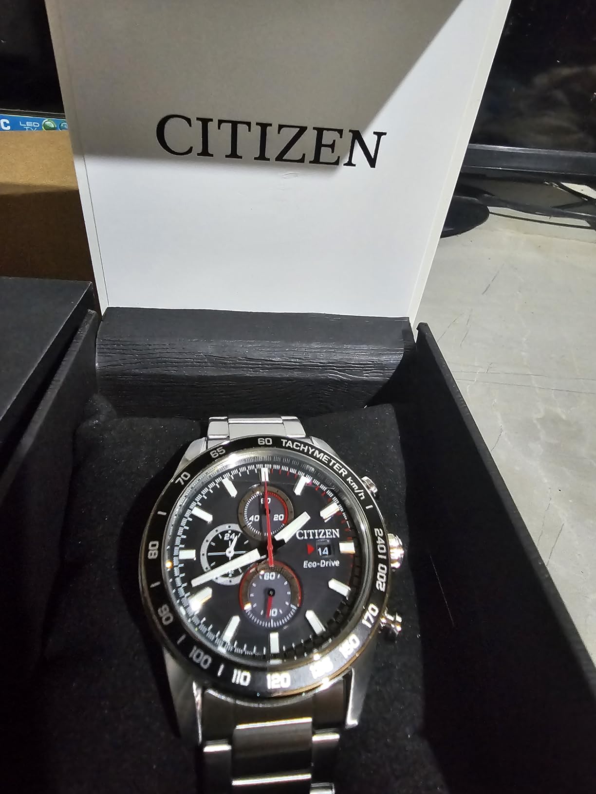 Citizen Men's Sport Casual Brycen Eco-Drive Chronograph Stainless Steel Watch, 12/24 Hour Time, Date, Tachymeter, 100M Water Resistant, Weekender customer photo 1