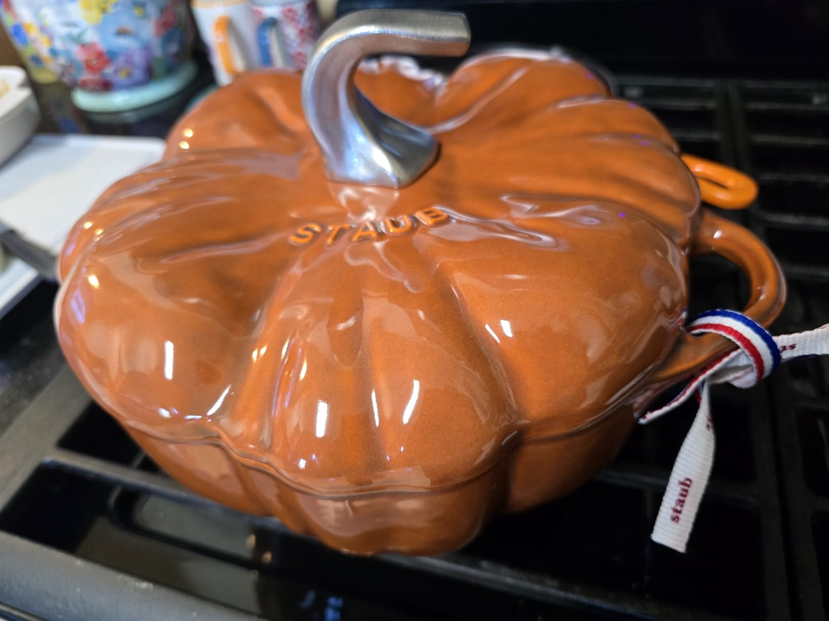 Staub Cast Iron Dutch Oven 3.5-qt Pumpkin Cocotte with Stainless Steel Knob, Made in France, Serves 3-4, Burnt Orange customer photo 1