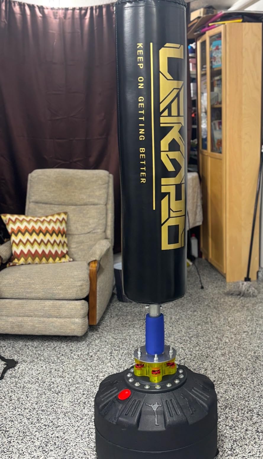 LEKÄRO Freestanding Punching Bag with Boxing Gloves, Heavy Boxing Bag with Stand for Adult Kids, Standing Kickboxing Bag customer photo 2