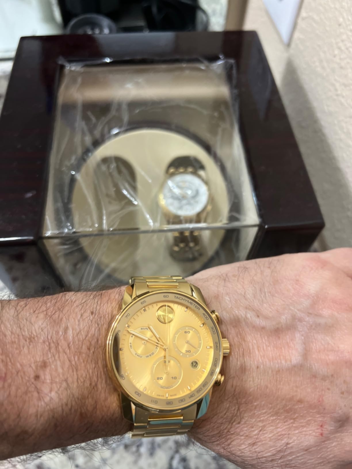 Movado Bold Verso Men's Sport Watch - Swiss Quartz Chronograph Movement, Stainless Steel Link Bracelet - 5 ATM Water Resistance - 44mm customer photo 1