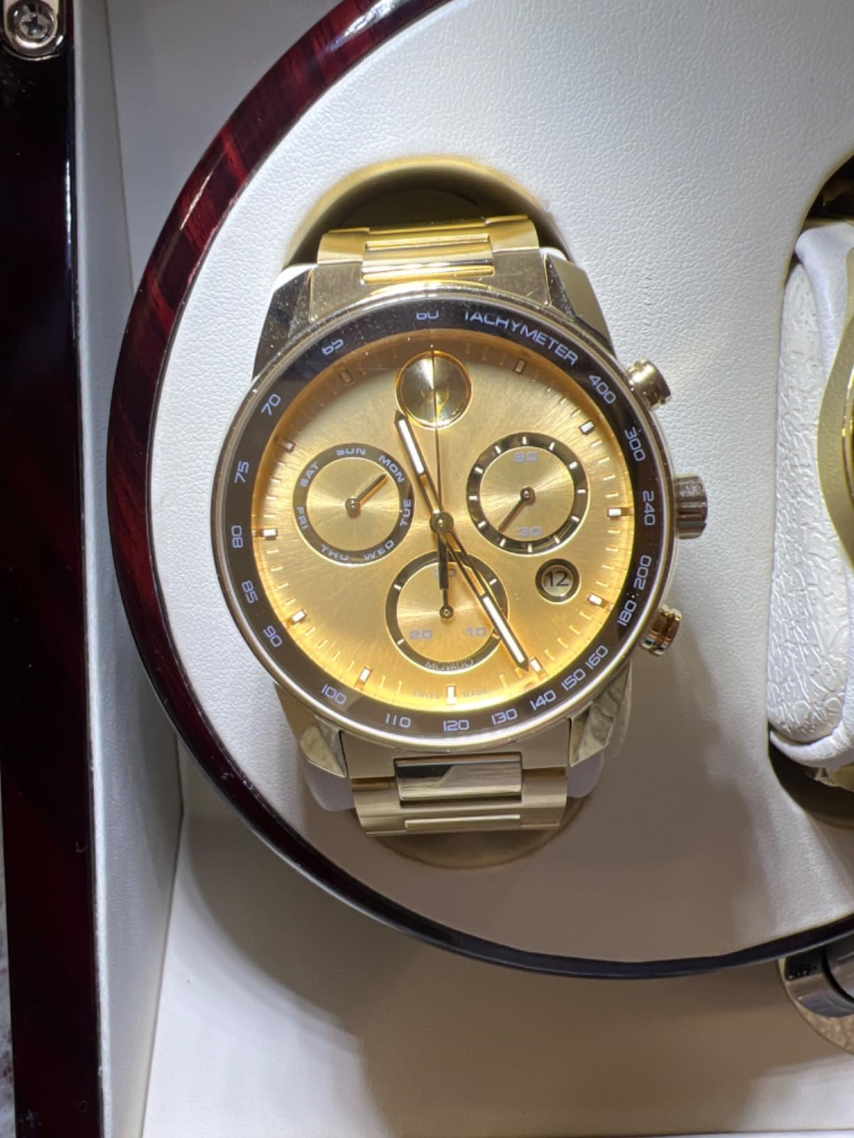 Movado Bold Verso Men's Sport Watch - Swiss Quartz Chronograph Movement, Stainless Steel Link Bracelet - 5 ATM Water Resistance - 44mm customer photo 2