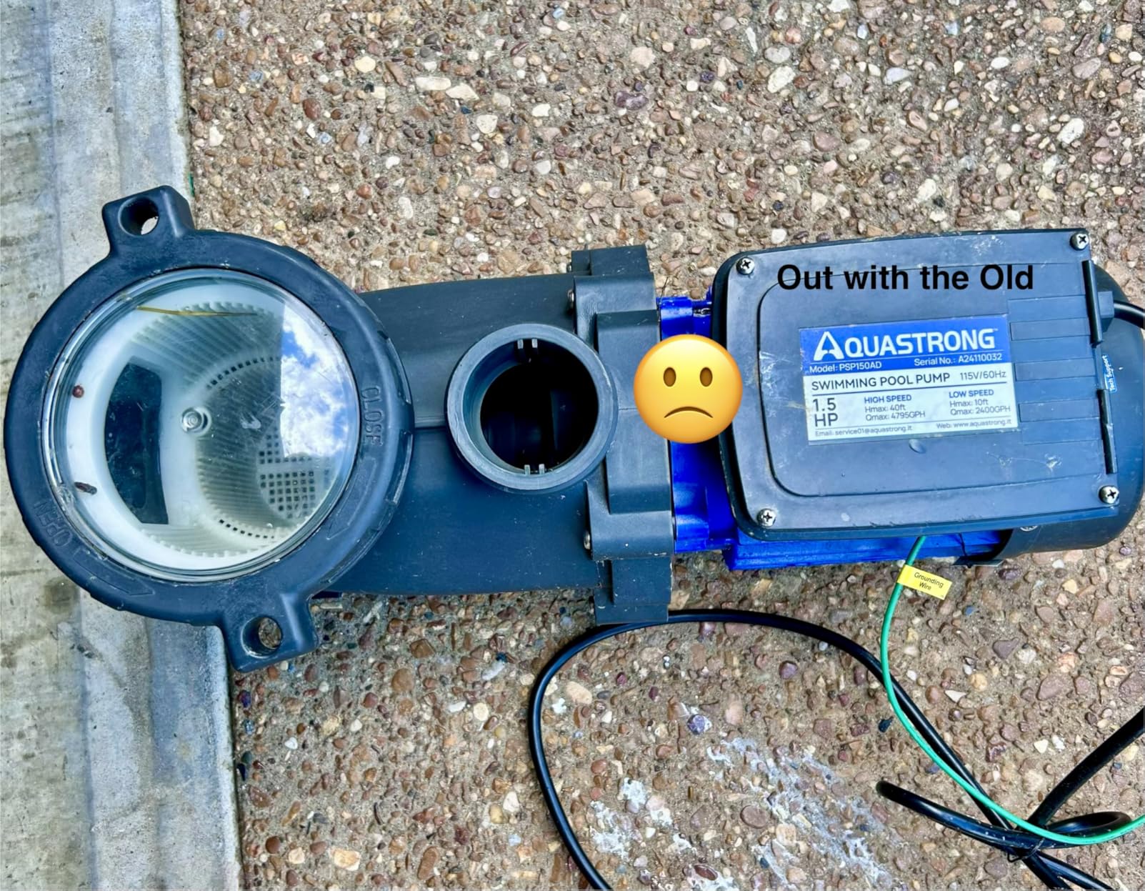 Aquastrong In/Above Ground Pool Pump High Flow Self Primming Swimming Pool Pump,Deep Blue customer photo 1