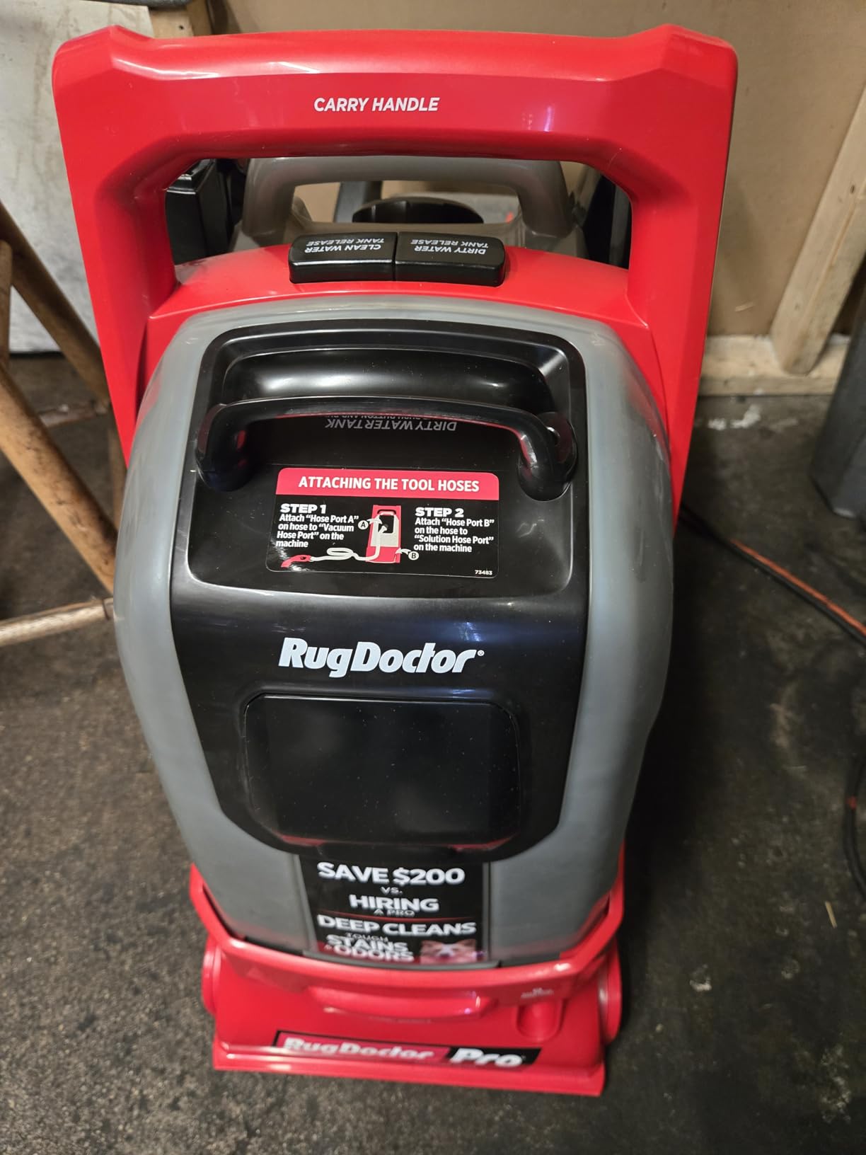 Rug Doctor Pro Deep Commercial Carpet Cleaning Machine, Pet Bundle, Includes 48 oz. of Pro Pet Cleaning Solution and 22 oz. Pro Urine Eliminator Spray customer photo 2