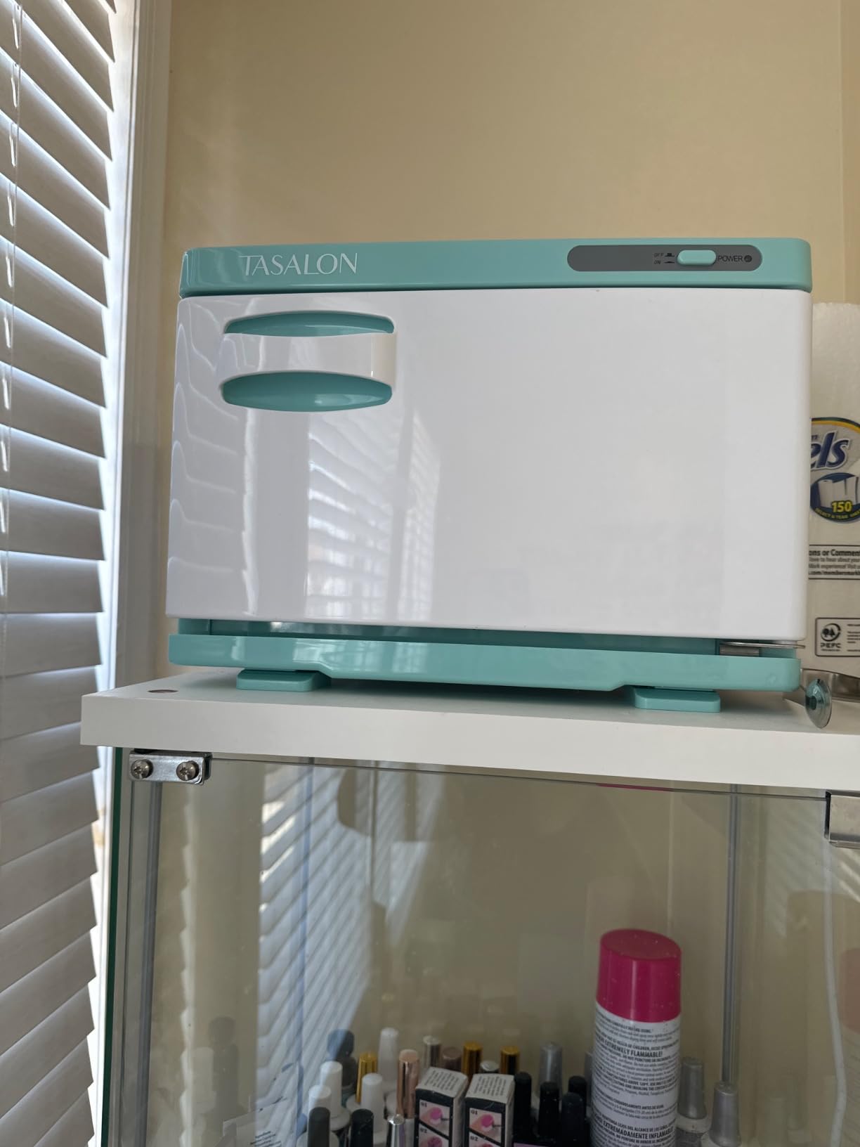 TASALON 8L Professional Hot Towel Warmer Cabinet, Use for Spa & Salon and Bathroom, Upgrade Fast Heating Aluminum Interior, Fits up to 24 Small Towels, White customer photo 1