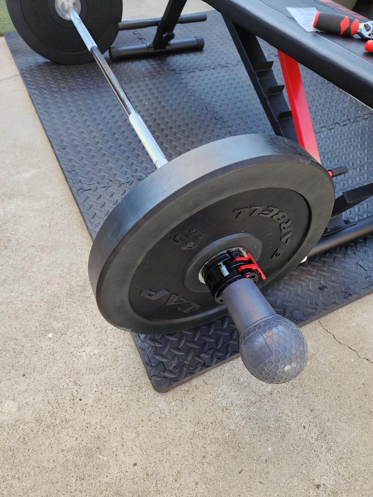 HXD-ERGO Landmine Attachment for Barbell, T Bar Row Attachment Fits 2 Inch Olympic Bars, Barbell Landmine Attachment for Press, Row, Spin, Split Squats customer photo 1