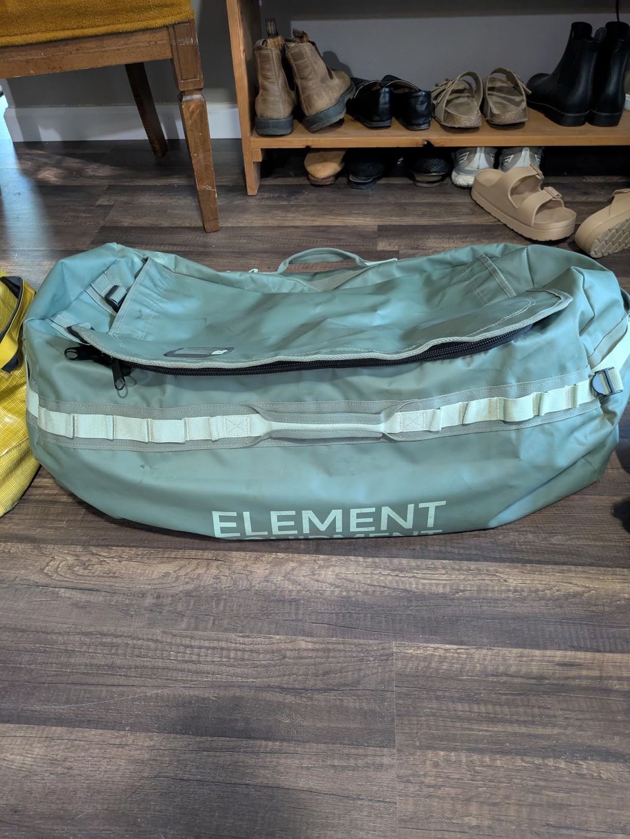 Element Equipment Trailhead Duffel Bag Shoulder Straps Waterproof Yellow Medium customer photo 1