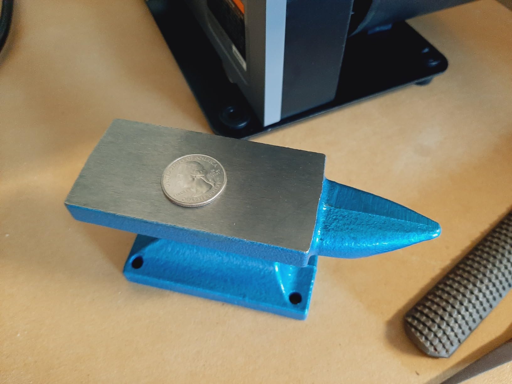 HimaPro Single Horn Anvil for Blacksmith Blue - Cast Iron Anvil- A Wonderful Tool for Blacksmithing and Metal Stamping (55 LBS) customer photo 1