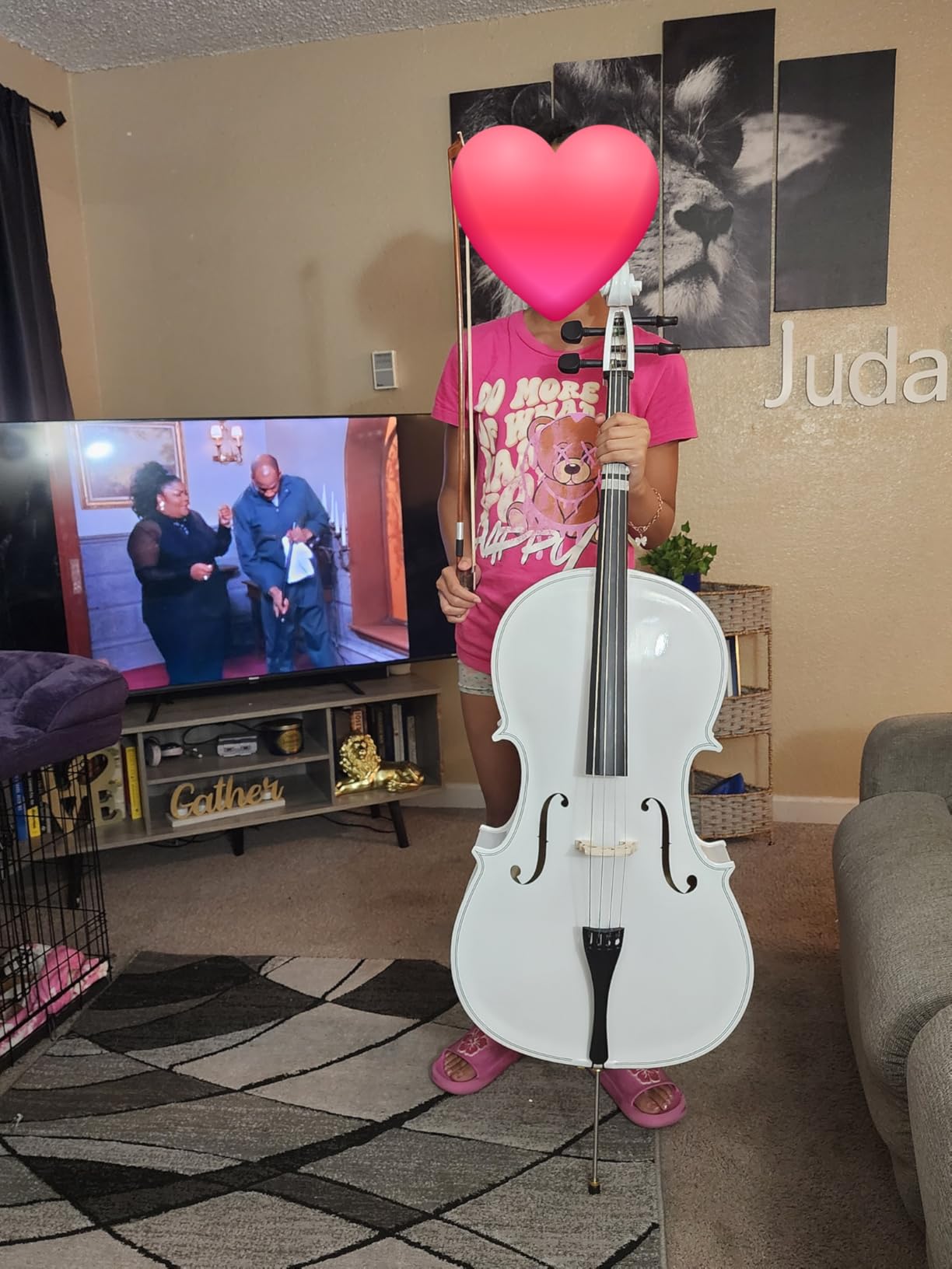 Ktaxon Full-Size Cello, Beginner Cello 4/4, Acoustic Cello Kit with Portable Bag, Bow, Bridge, Rosin, Adults & Kids String Musical Instruments (Nature) customer photo 2