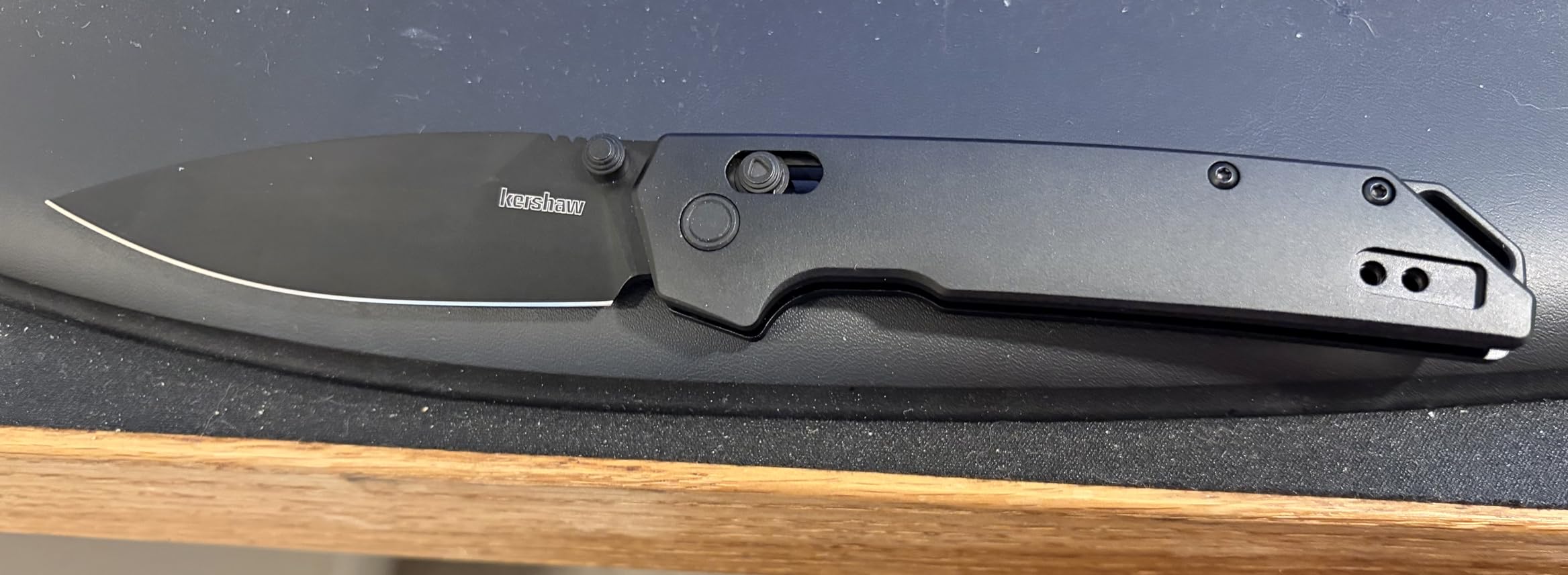 Kershaw Iridium Reverse Tanto Folding Pocket Knife, 3.4 inch D2 Steel Blade, DuraLock Locking Mechanism, Aluminum Handle, Designed in the USA customer photo 1