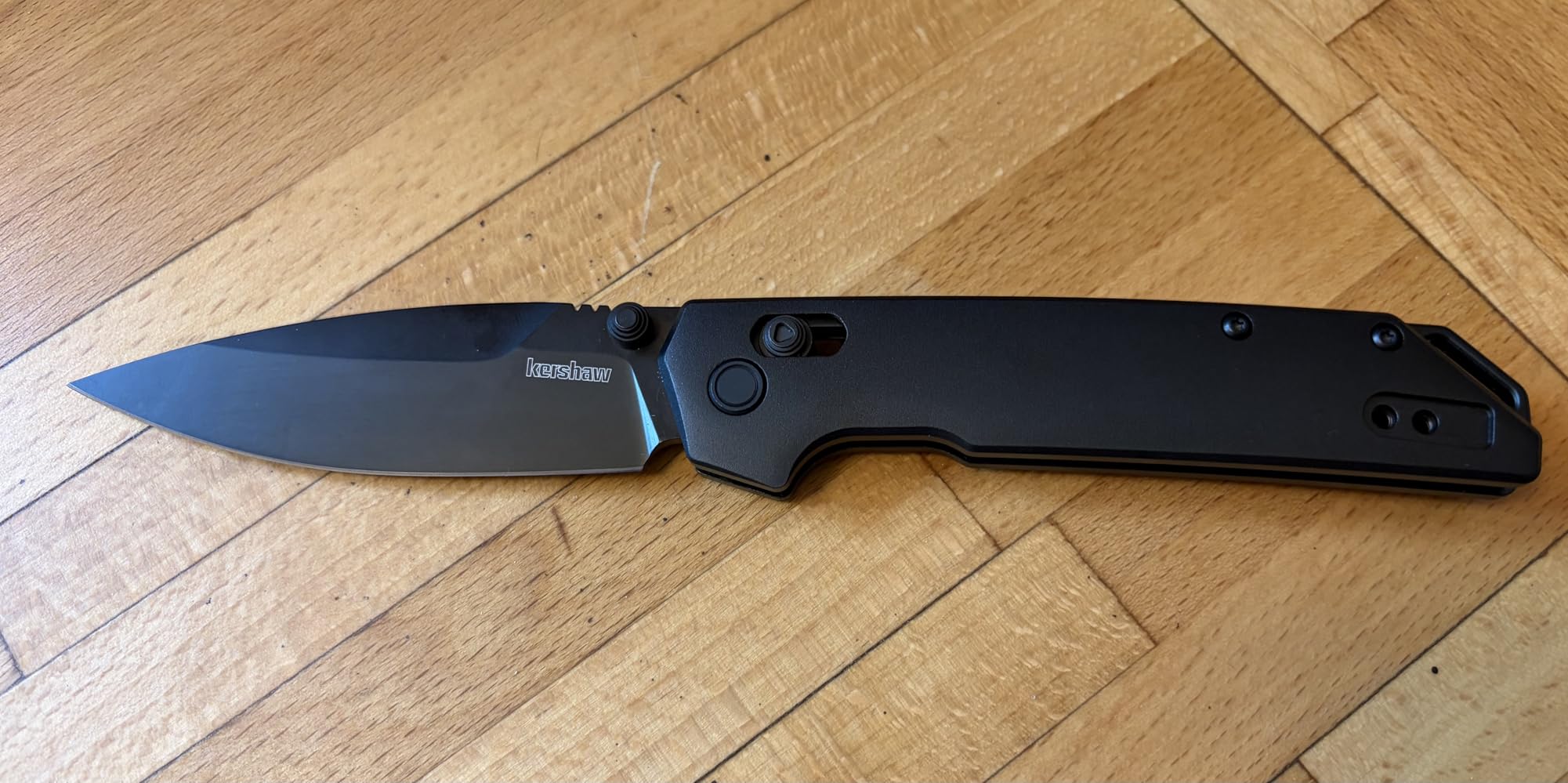 Kershaw Iridium Reverse Tanto Folding Pocket Knife, 3.4 inch D2 Steel Blade, DuraLock Locking Mechanism, Aluminum Handle, Designed in the USA customer photo 2