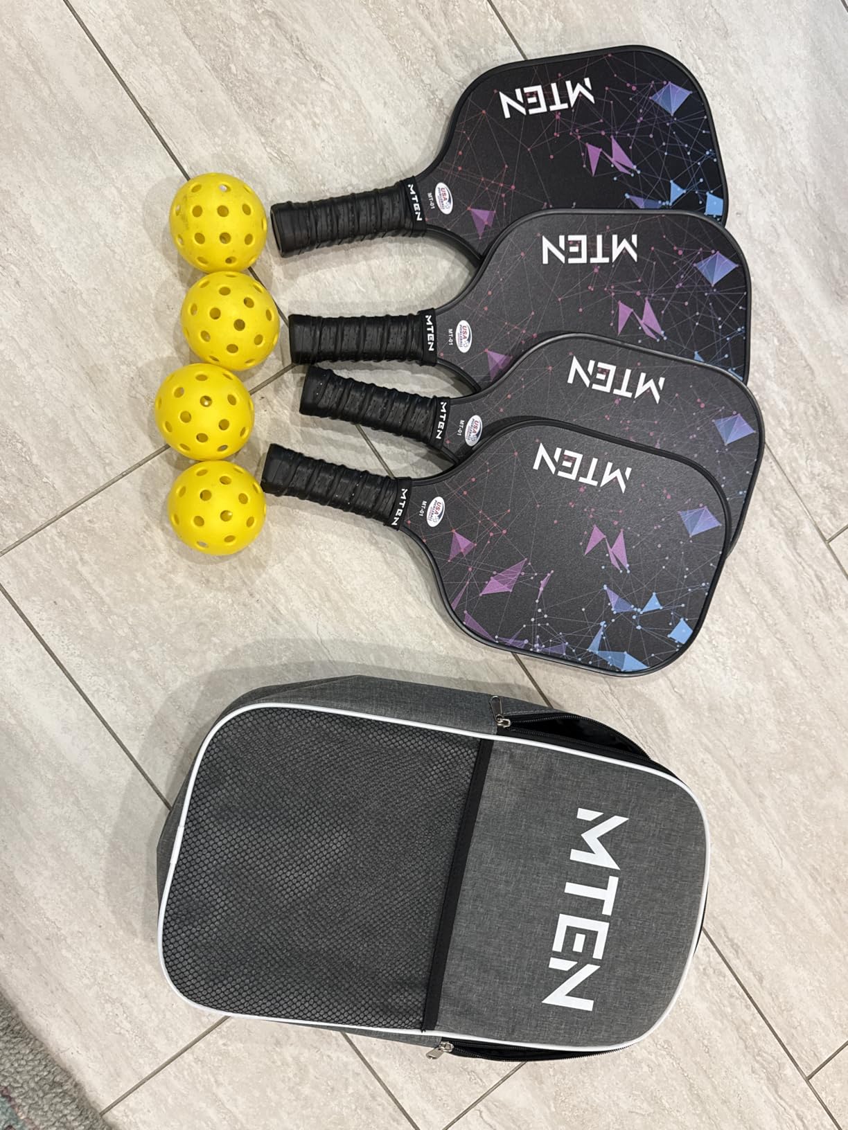 Pickleball Paddles Set of 2 or 4, or Single Paddle - USAPA Approved Fiberglass Surface Pickleball Rackets Set for Men & Women customer photo 2
