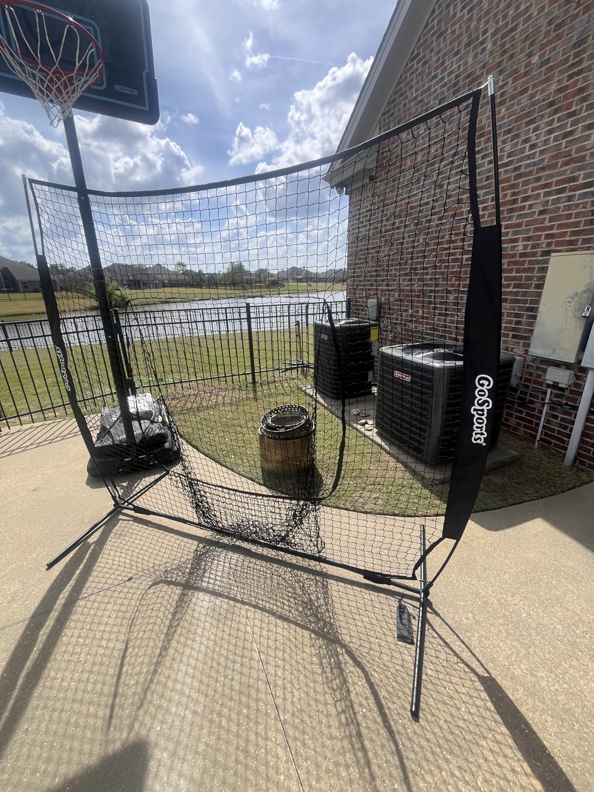 GoSports 7 ft x 7 ft Baseball & Softball Nets - Red, Black, Drip or PRO - Practice Hitting & Pitching Net with Bow Type Frame, Carry Bag and Strike Zone, Great for All Skill Levels customer photo 2