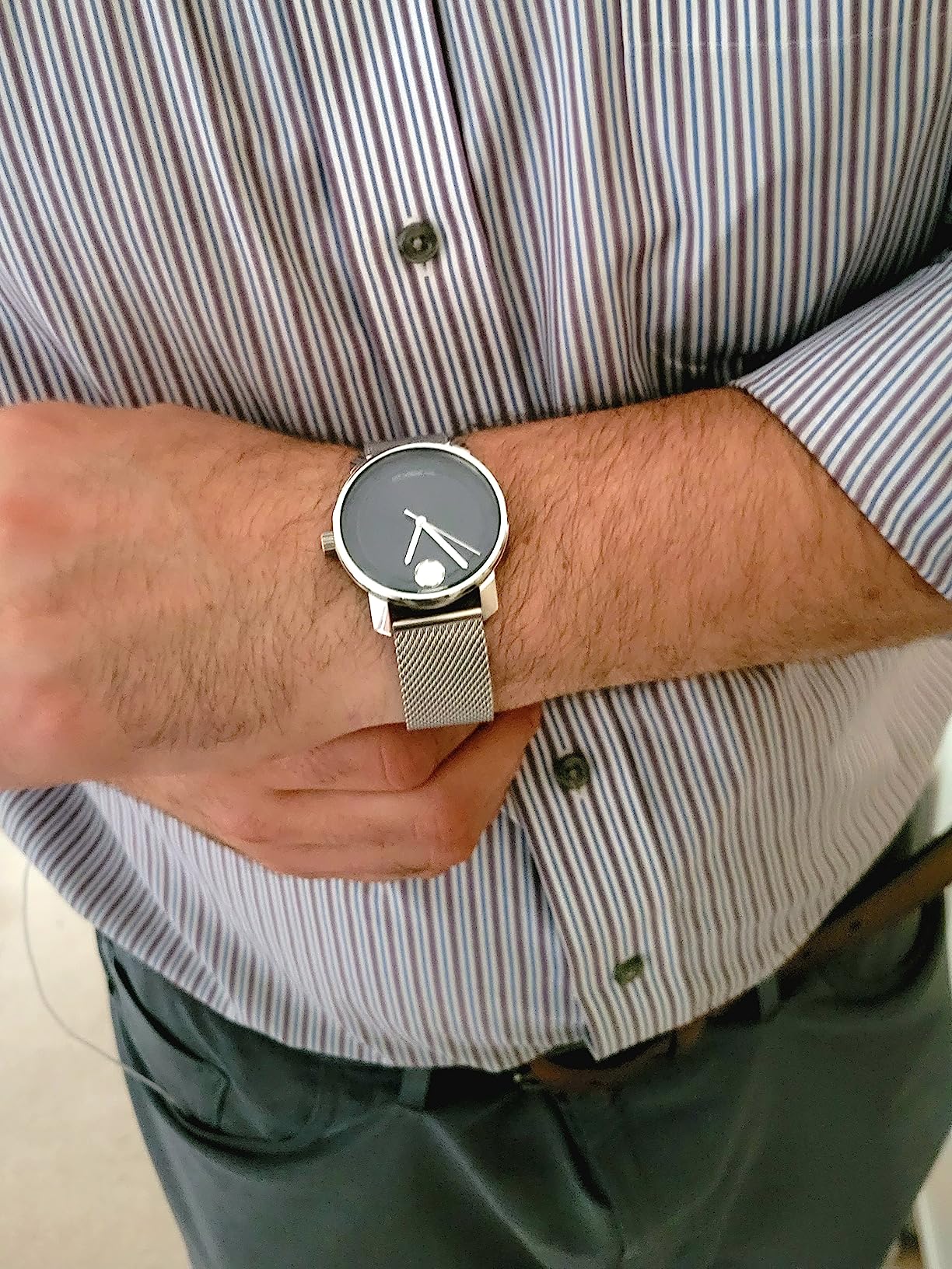 Movado Bold Access Men's Quartz Watch, Swiss Movement, Leather Strap, Water-Resistant up to 3ATM, Classic Timepiece - Gift for Him - 41mm customer photo 1