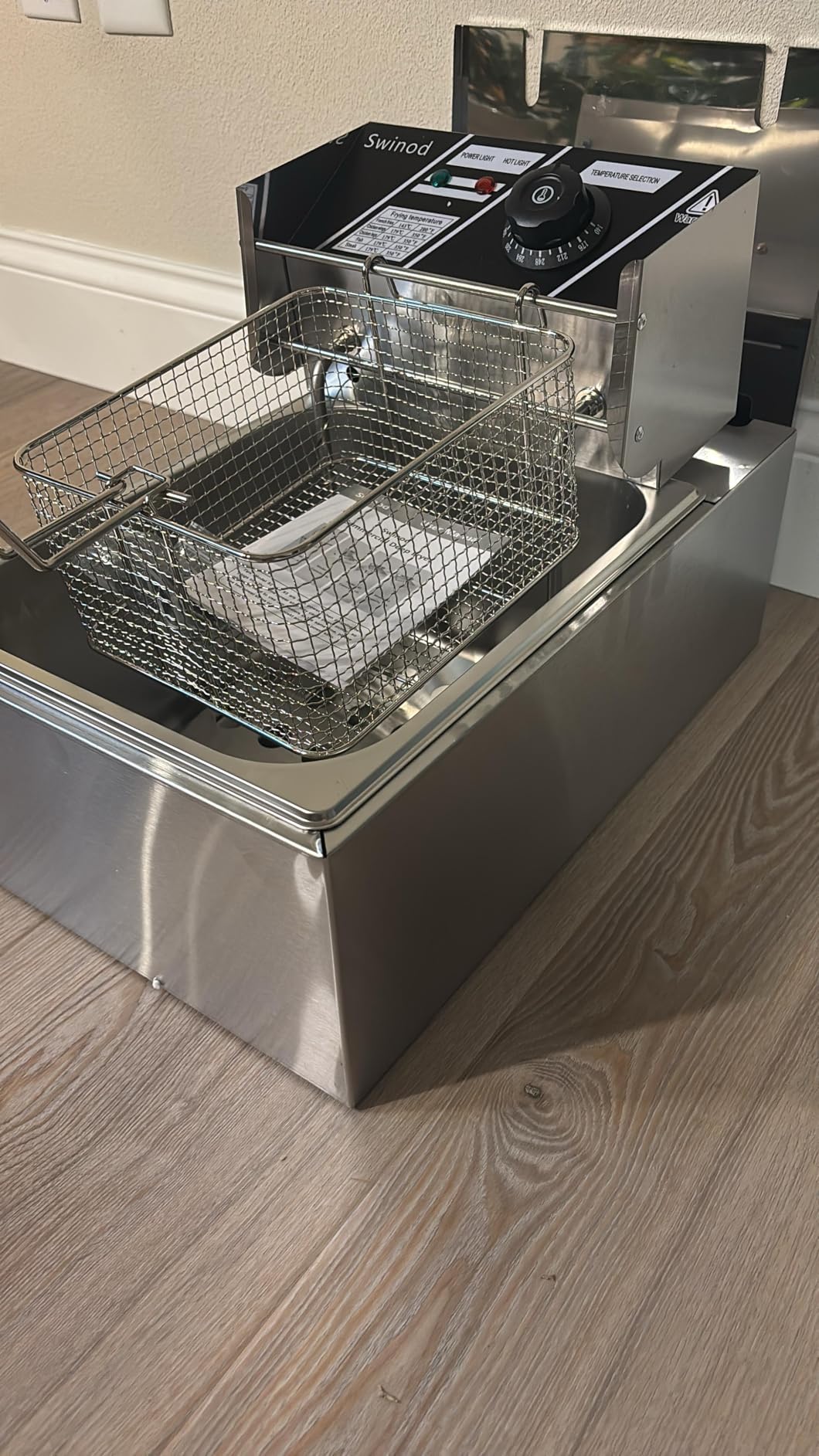 Commercial Deep Fryer with Baskets, 3400W 12.7QT/12L Thickened Stainless Steel Countertop Electric Oil Fryer, Large Capacity with Temperature Control (12L Pro) customer photo 2