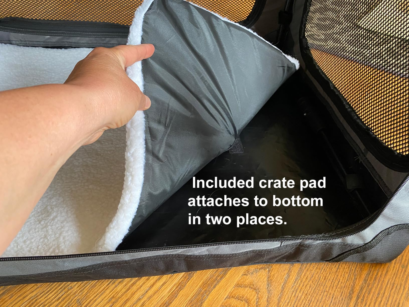 Lesure Shown on TODAY Show Soft Collapsible Dog Crate - 42 Inch Portable Travel Crate for Extra Large Dogs Indoor & Outdoor, 4-Door Foldable Pet Kennel customer photo 1