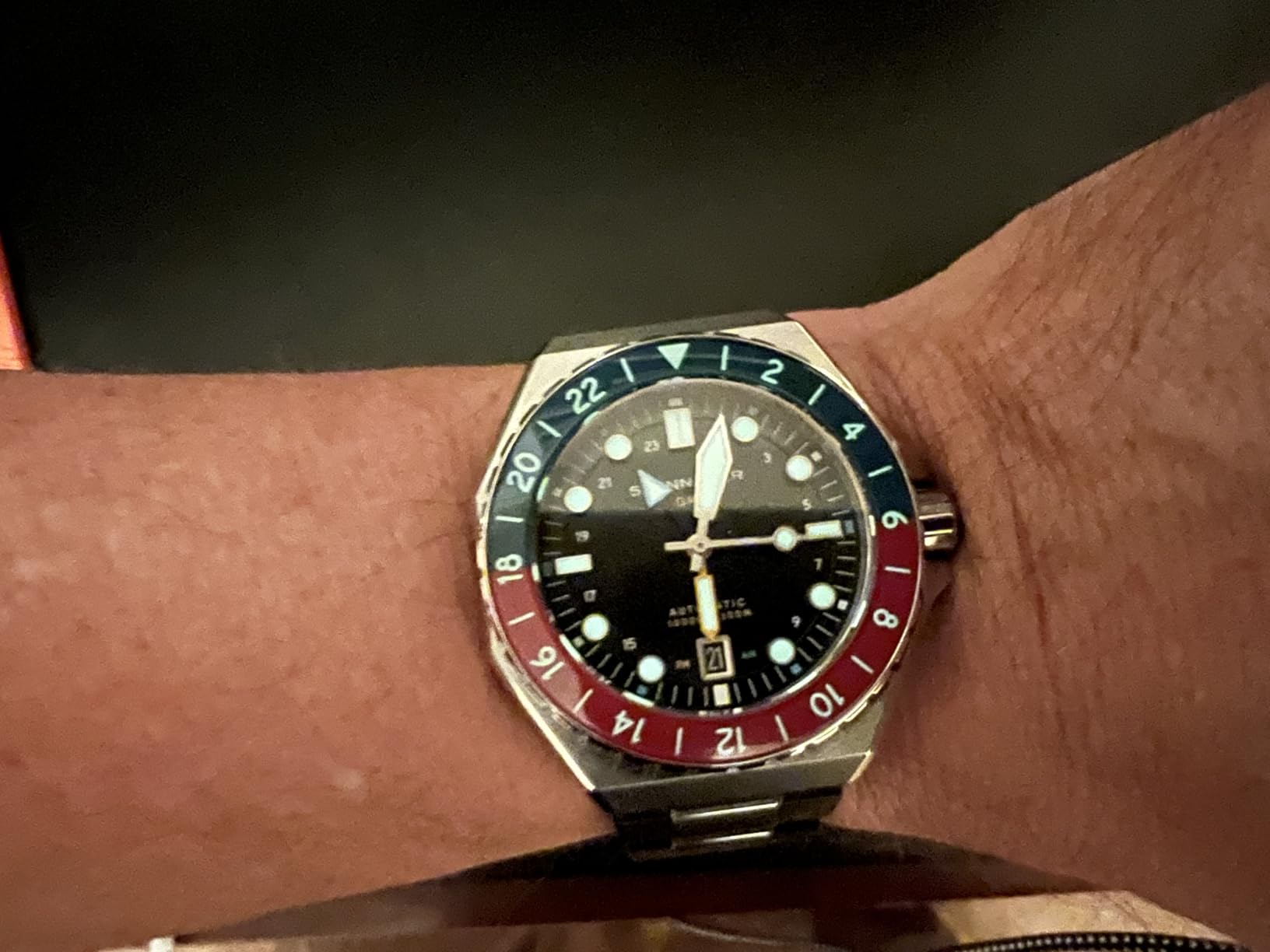 Spinnaker Dumas Men's Automatic GMT Dive Watch - Seiko NH34 Movement, 44mm Stainless Steel Case, Water Resistant 300m, Stainless Steel Bracelet, SP-5119 customer photo 1