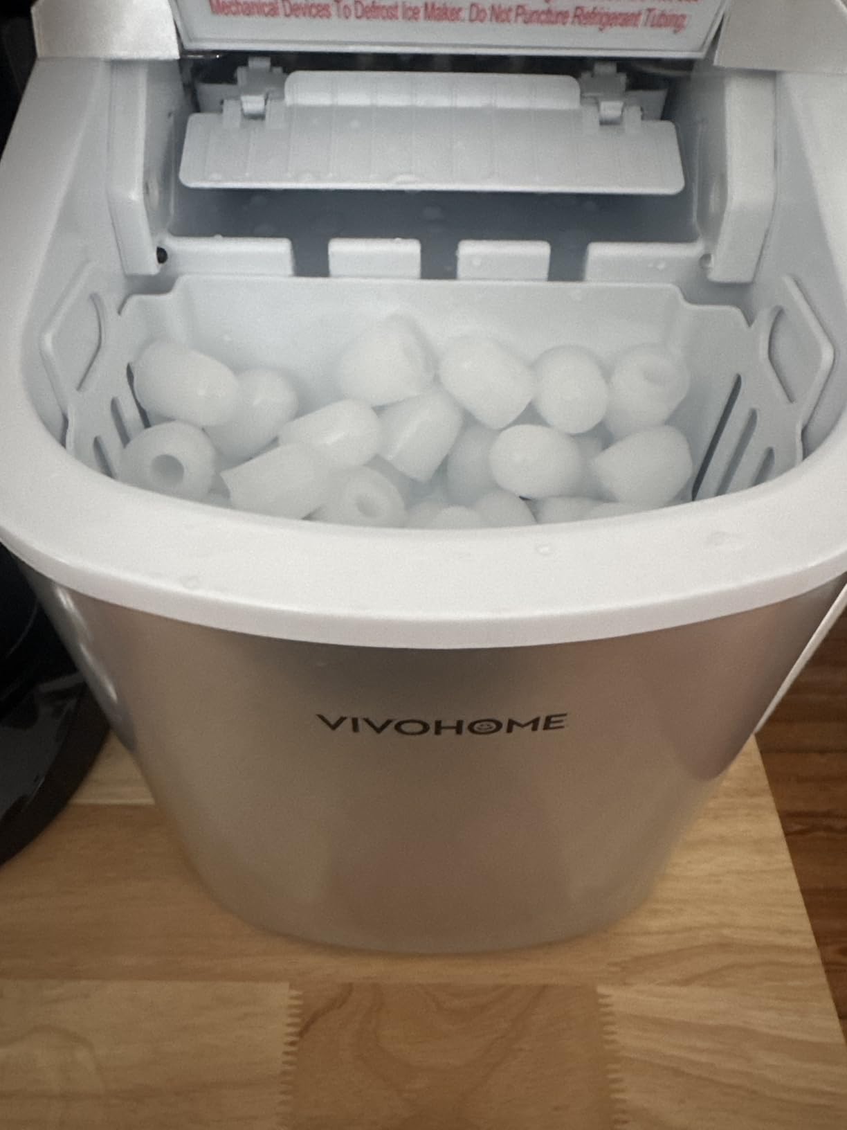 Nugget Ice Maker Countertop, Portable Pebble Ice Maker Machine with 44lbs/Day, Soft Chewable Pellet Ice Machine with Self-Cleaning, Scoop, 10 Ice Bags, for Home Kitchen, Party, RV, Camping customer photo 1