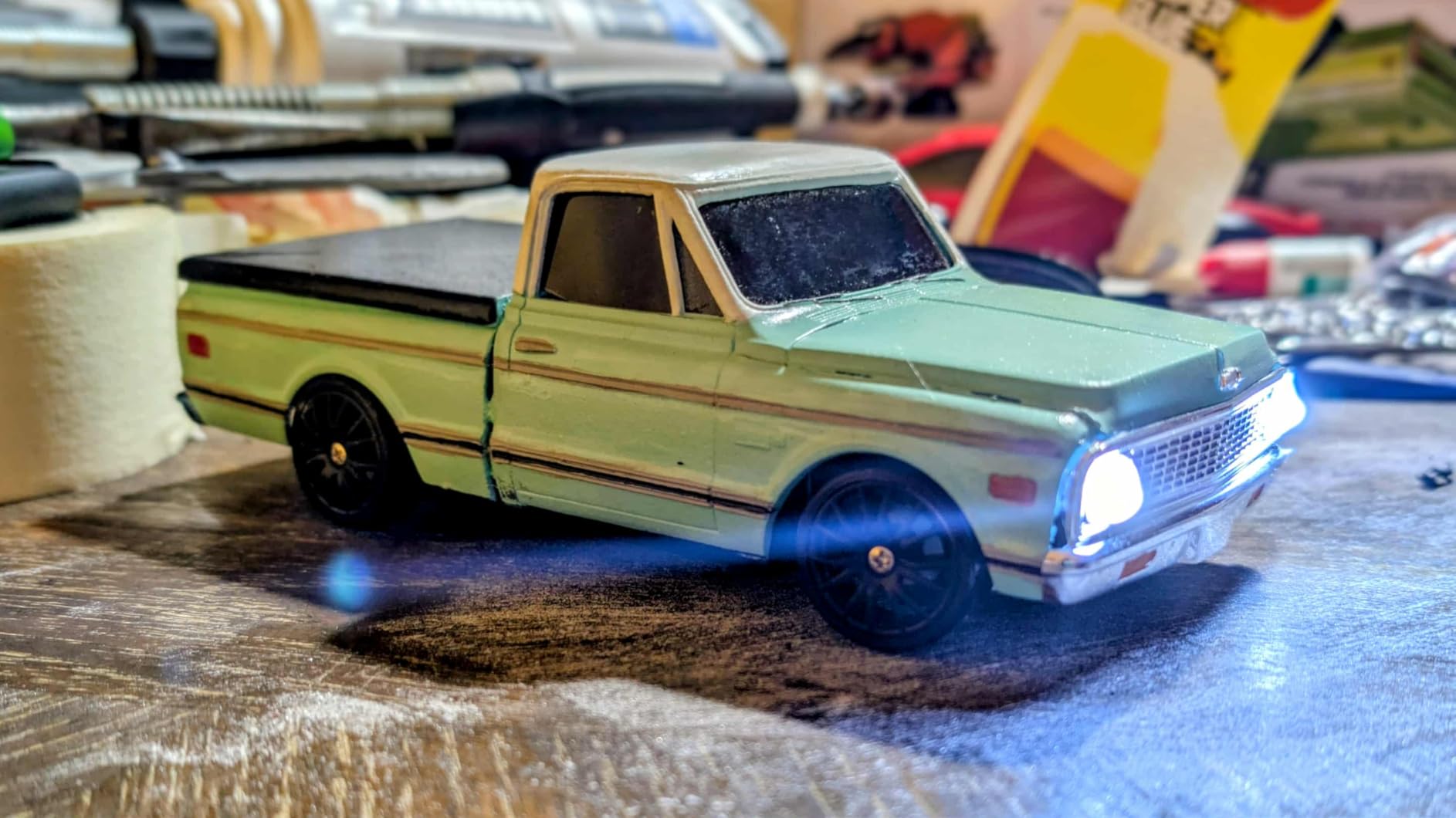 Remote Control Car RC Drift Car 2.4GHz 1:24 Scale 4WD 15KM/H High Speed Model Vehicle with LED Lights Drifting Tire Racing Sport Toy Car for Adults Boys Girls Kids Gift 2Pcs Rechargeable Batteries customer photo 2