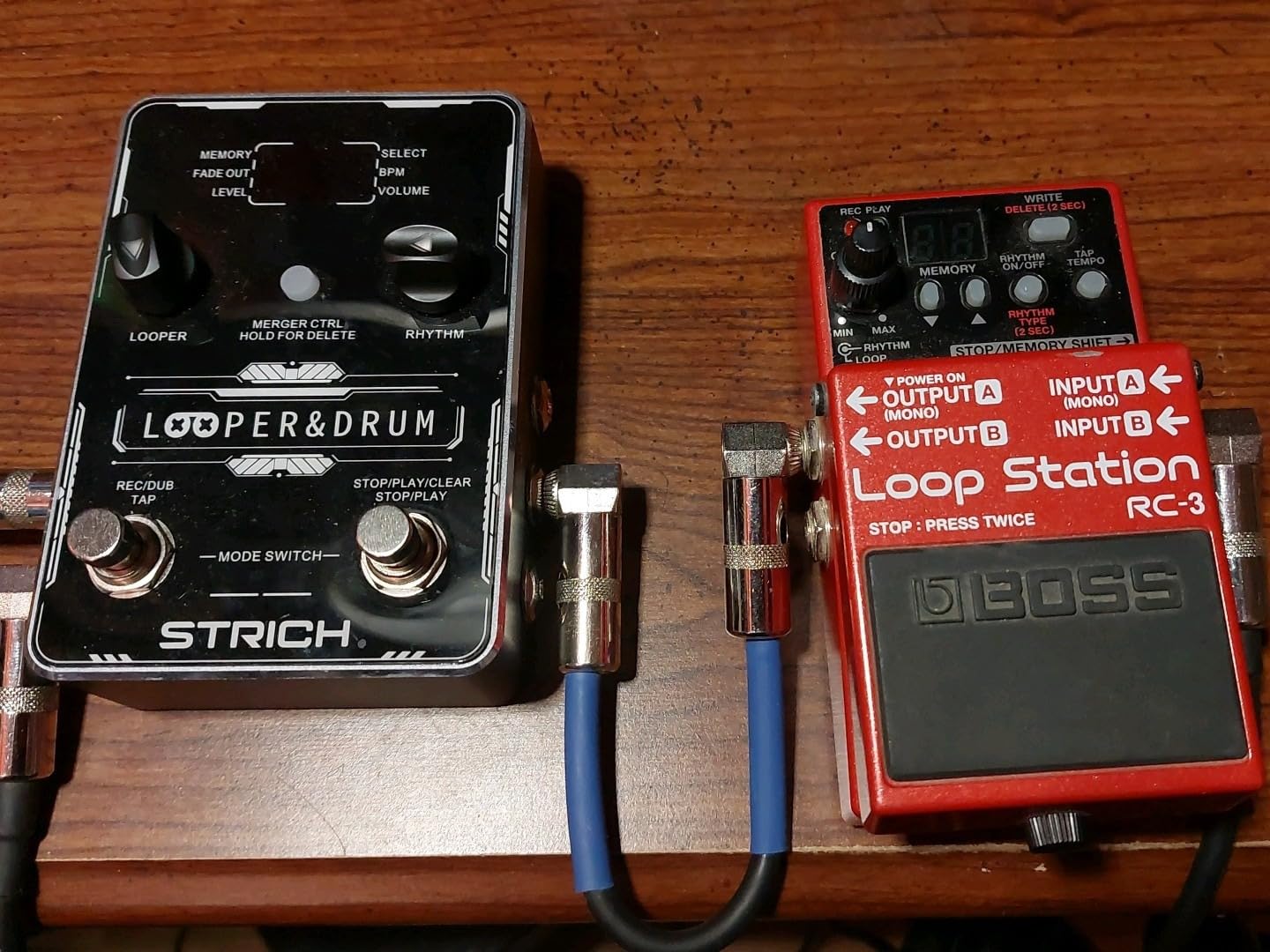 STRICH Circle Loop Pedal Drum Machine for Electric Guitar, 2 in 1 Drum Stereo Looper Pedals, 100 Diverse Drum Patterns, 160 Mins Recording Time, USB for Audio Upload or Download, Footswitch Control customer photo 1