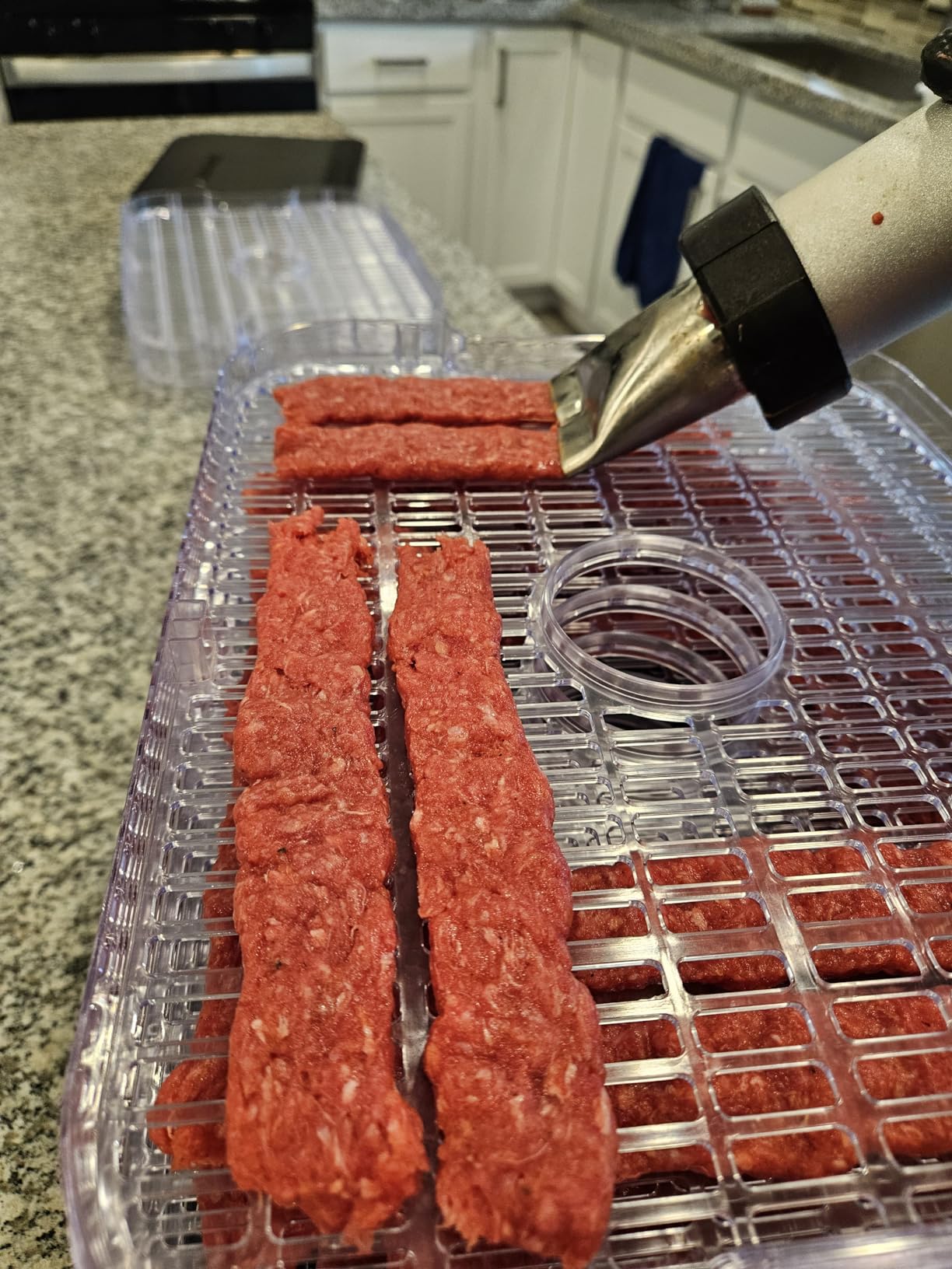 Weston Original Beef Jerky Gun Kit, Makes Flat and Round Snack Sticks, 1.5lbs Meat Capacity, With Sausage Funnel, 2 Nozzles, Stomper and Two Cleaning Brushes, Gifts for Men, Black (37-0150-W) customer photo 2