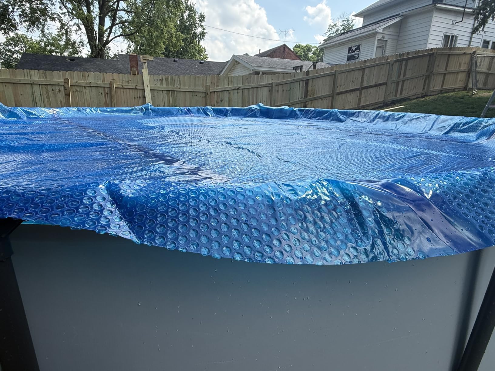 In The Swim 24' Standard Blue Round Solar Pool Cover 8 Mil for Solar Heating Above Ground Pools and Inground Pools customer photo 1