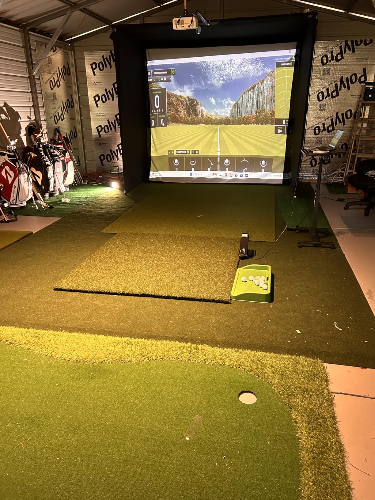 SkyTrak Golf Simulator Studio Pro Package Launch Monitor, Metal Protective Case, Enclosure, Simulator Software, Hitting Mat, Projector and Ball Tray customer photo 2