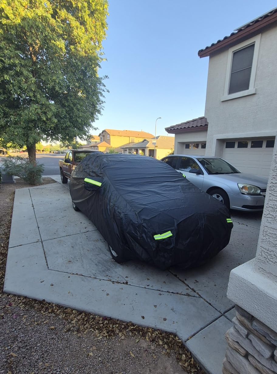 Car Cover Custom Fit for Toyota Corolla 2000-2025, Honda Civic 1991-2025, Waterproof All Weather Full Exterior Cover Rain Sun Protector Car Cover with Door Zipper customer photo 1