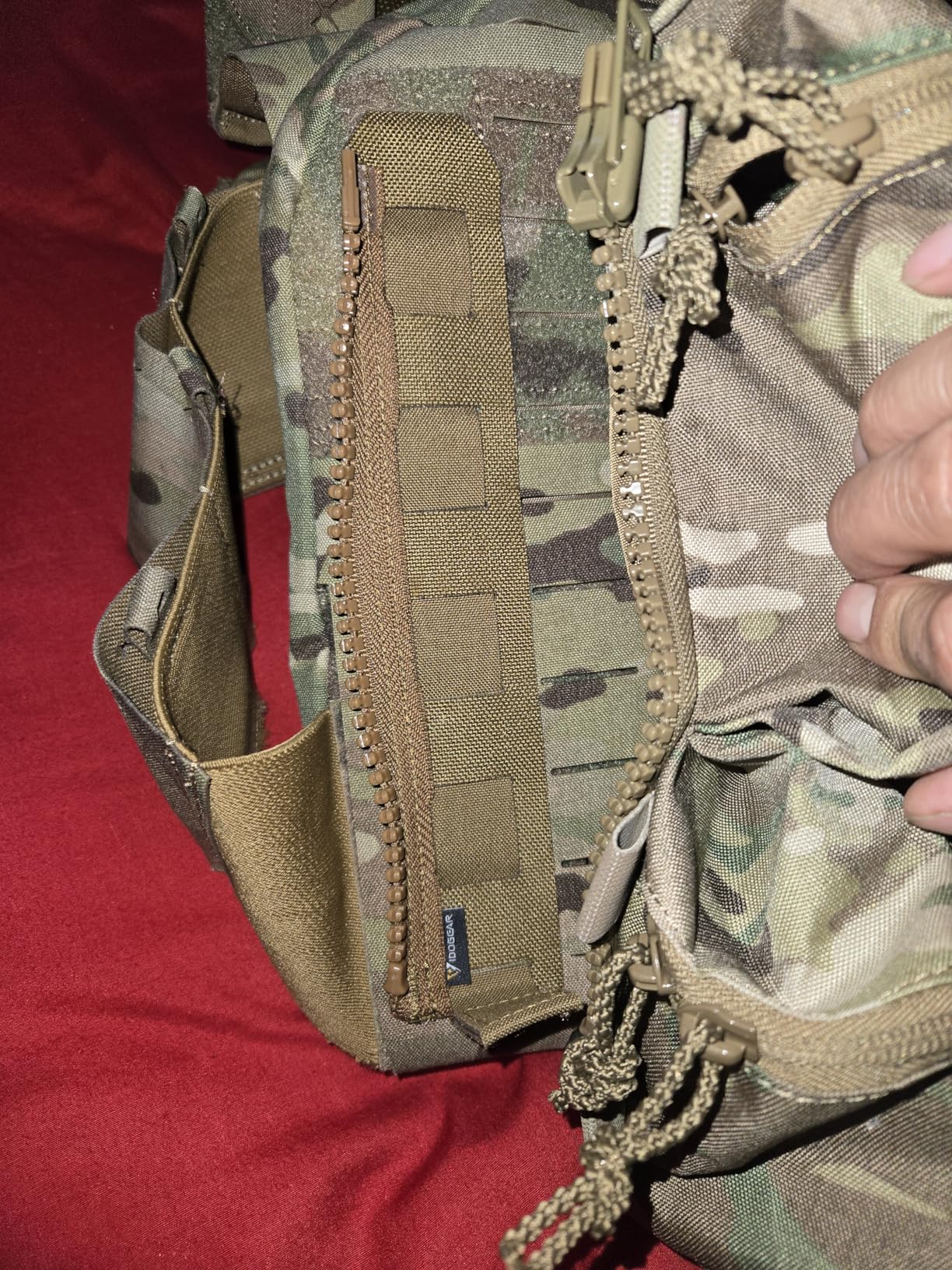 IDOGEAR SPORTS Tactical Back Panel MOLLE Zipper Kit Molle Zipper Strap with Expand Loading for Tactical Vest CPC JPC AVS customer photo 1