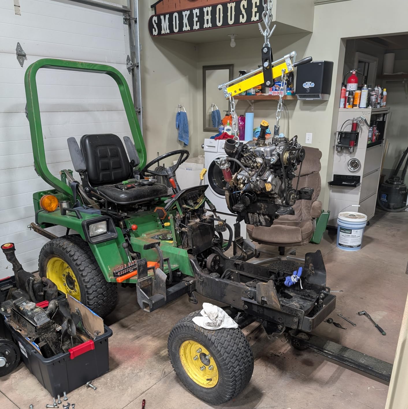 YELLOW JACKET Engine Hoist Shop Crane Engine Leveler 1500lbs Steel with Ball Bearing and Adjustable Handle customer photo 2