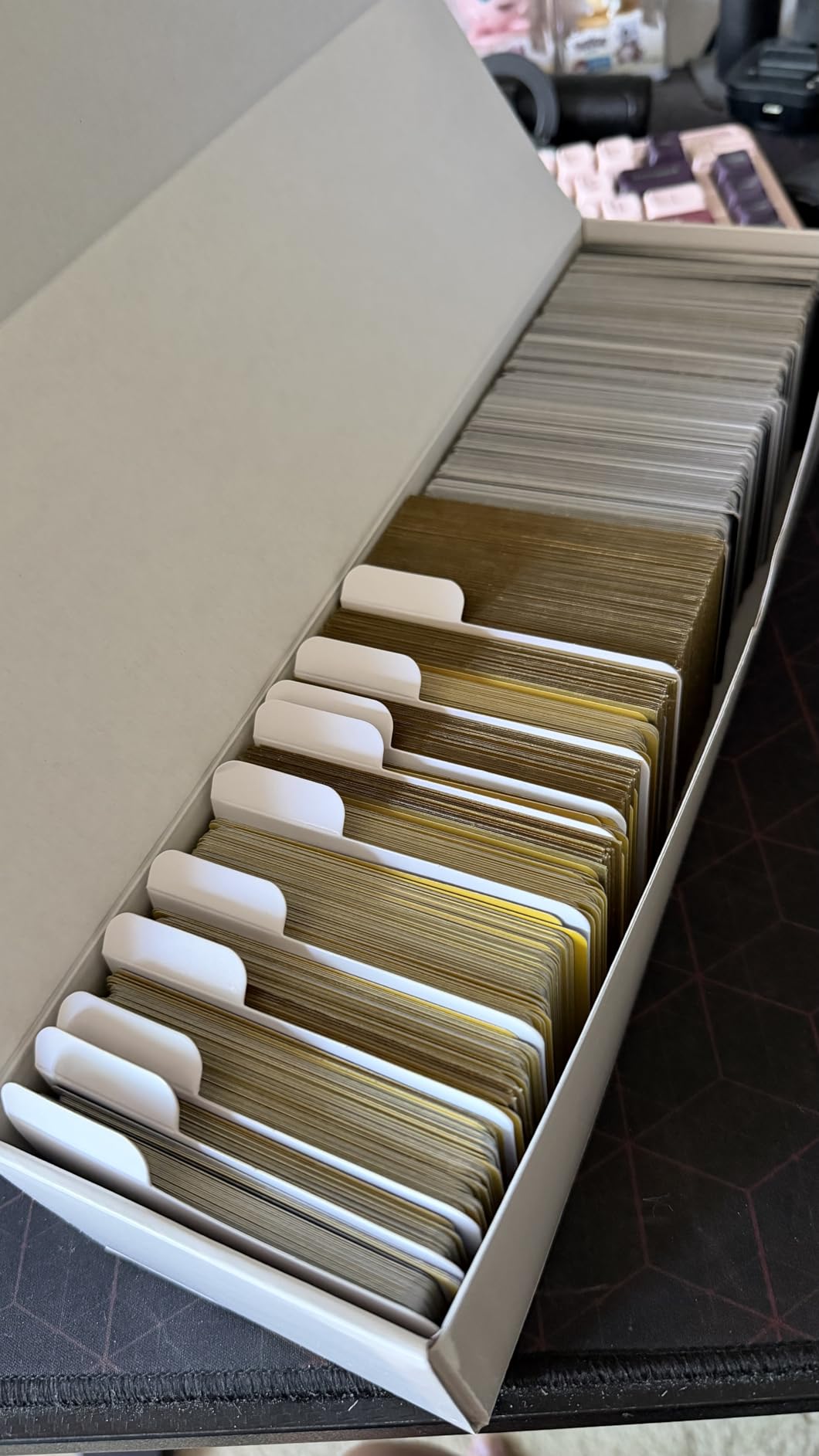 Trading-Card Storage Box, 8-Pack - 1000 Count Corrugated Cardboard Storage Box with dividers & labels for TCG/Magic/Mtg storage and Collection, 14.4 INCH Horizontal customer photo 1