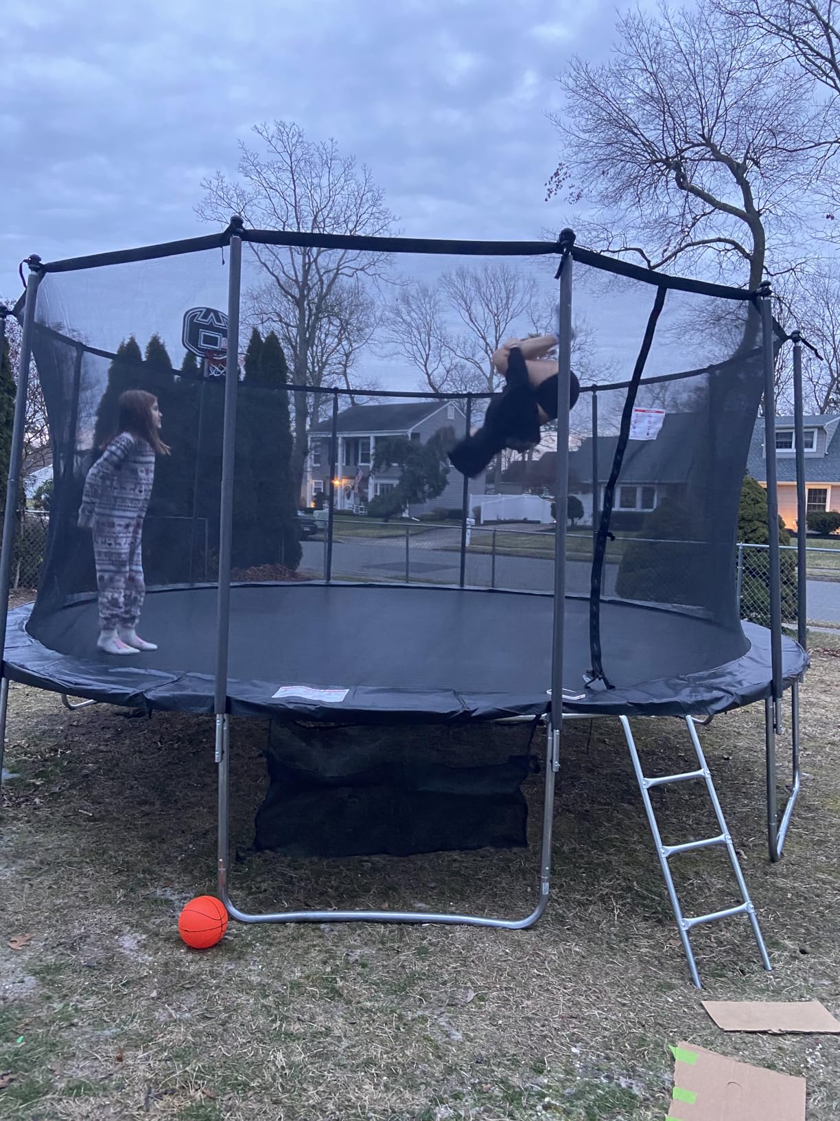 YORIN Outdoor Backyard Bouncer with Basketball Hoop, Heavy Duty Jumping Set for Kids & Adults, 8FT 10FT 12FT 14FT 15FT 16FT, 1500LBS Capacity, ASTM Certified, Galvanized Steel Frame customer photo 2
