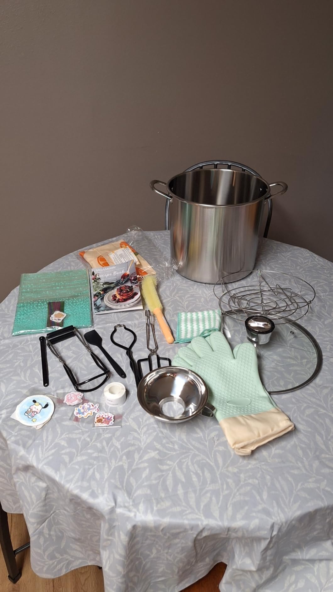 Canning Pot-Canning supplies starter kit, Stainless Steel Canning Tool Kits Set for Beginners, Water bath canner with rack for canning customer photo 1