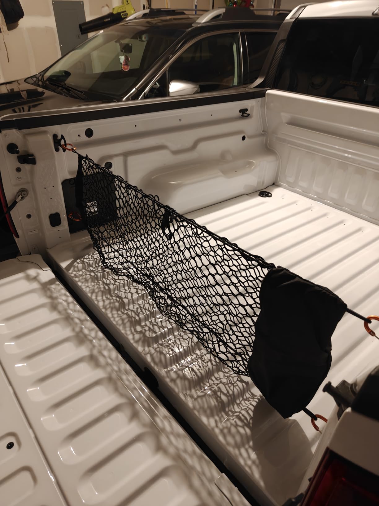 TacoNets Envelope Cargo Net for GMC Sierra & Chevy Silverado - Fits 2013-Current - Upgraded 5mm Bungee - Integrated Storage Bag - Heavy Duty Carabiners - Designed in USA customer photo 1