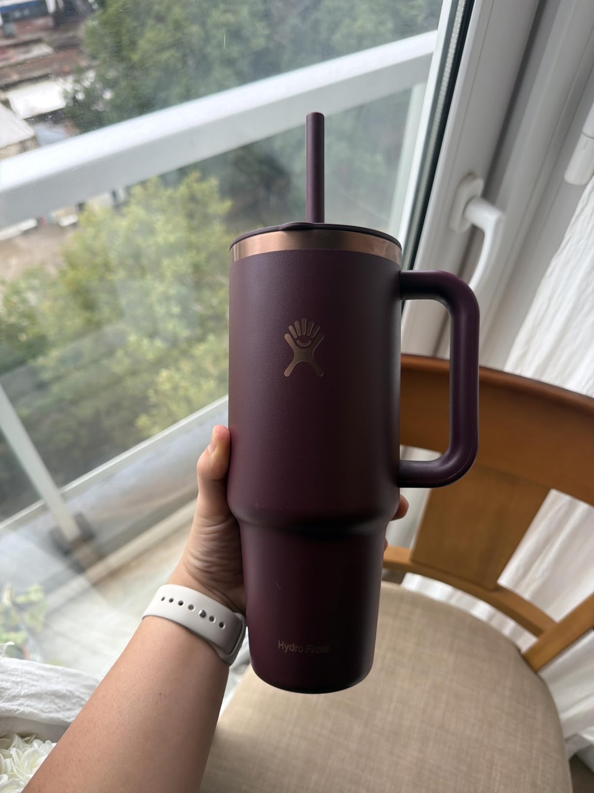 Hydro Flask 40 Oz Travel Tumbler with Handle Lid and Straw Insulated Stainless Steel Lupine customer photo 1