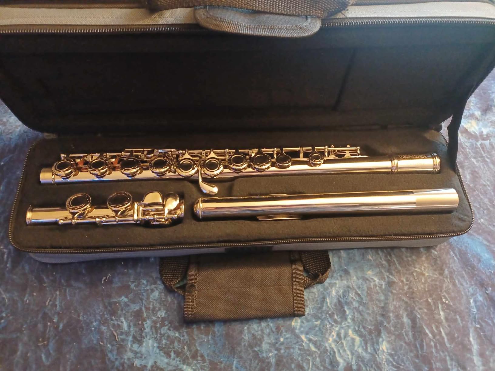 BAHAMUT Silver-Plated Carving B Foot Flute, 17 Open Hole Flauta with Offset G, Split E Mechanism, 17 Key Flute Instrument for Professional Performance customer photo 1