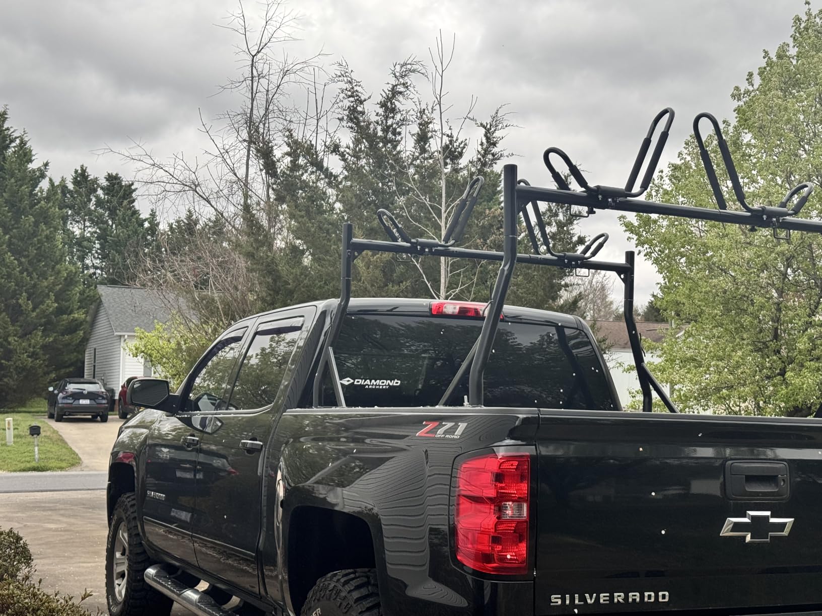 Non-Drilling Truck Rack, Heavy Duty Steel Extendable Truck Bed Ladder Rack, Fit for 52