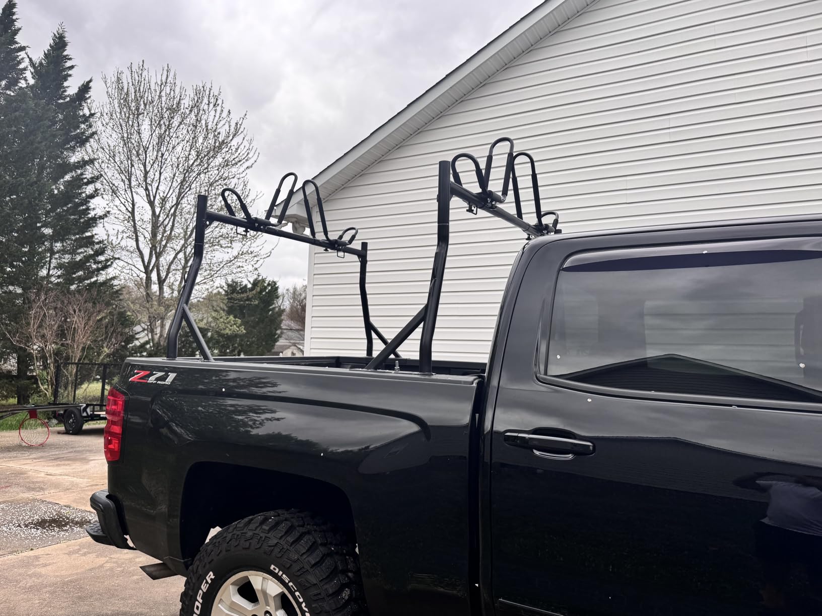 Non-Drilling Truck Rack, Heavy Duty Steel Extendable Truck Bed Ladder Rack, Fit for 52