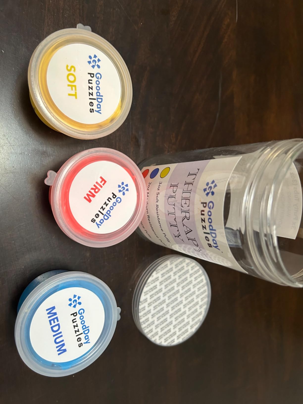 Hand Therapy Putty 3 Piece Set - Hand Strengthening & Stress Relief Putty for Grip, Finger & Wrist Exercises, Sensory Therapy Putty for Adults customer photo 1